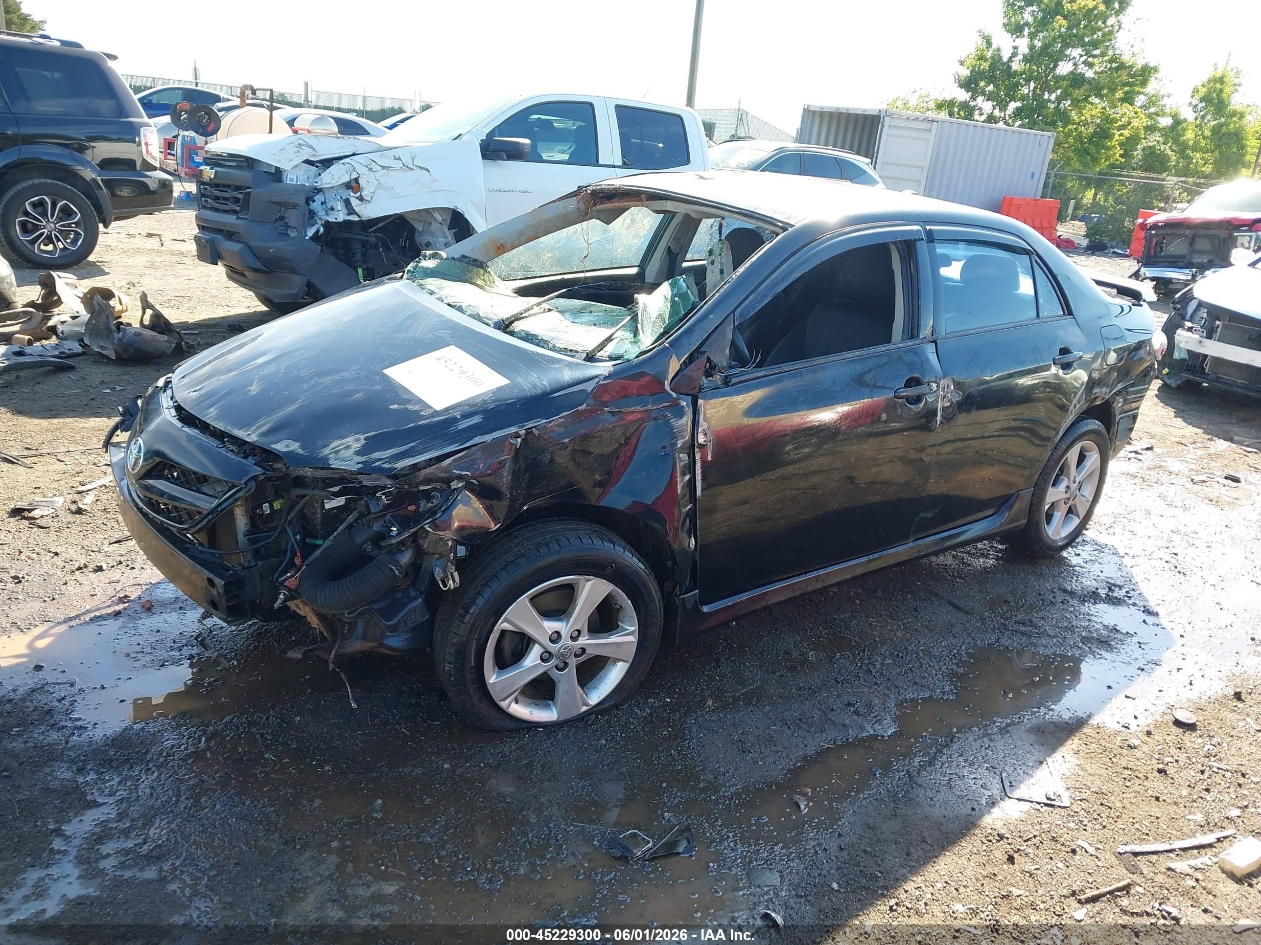 2012 Toyota Corolla S Black vin: 2T1BU4EE2CC915385