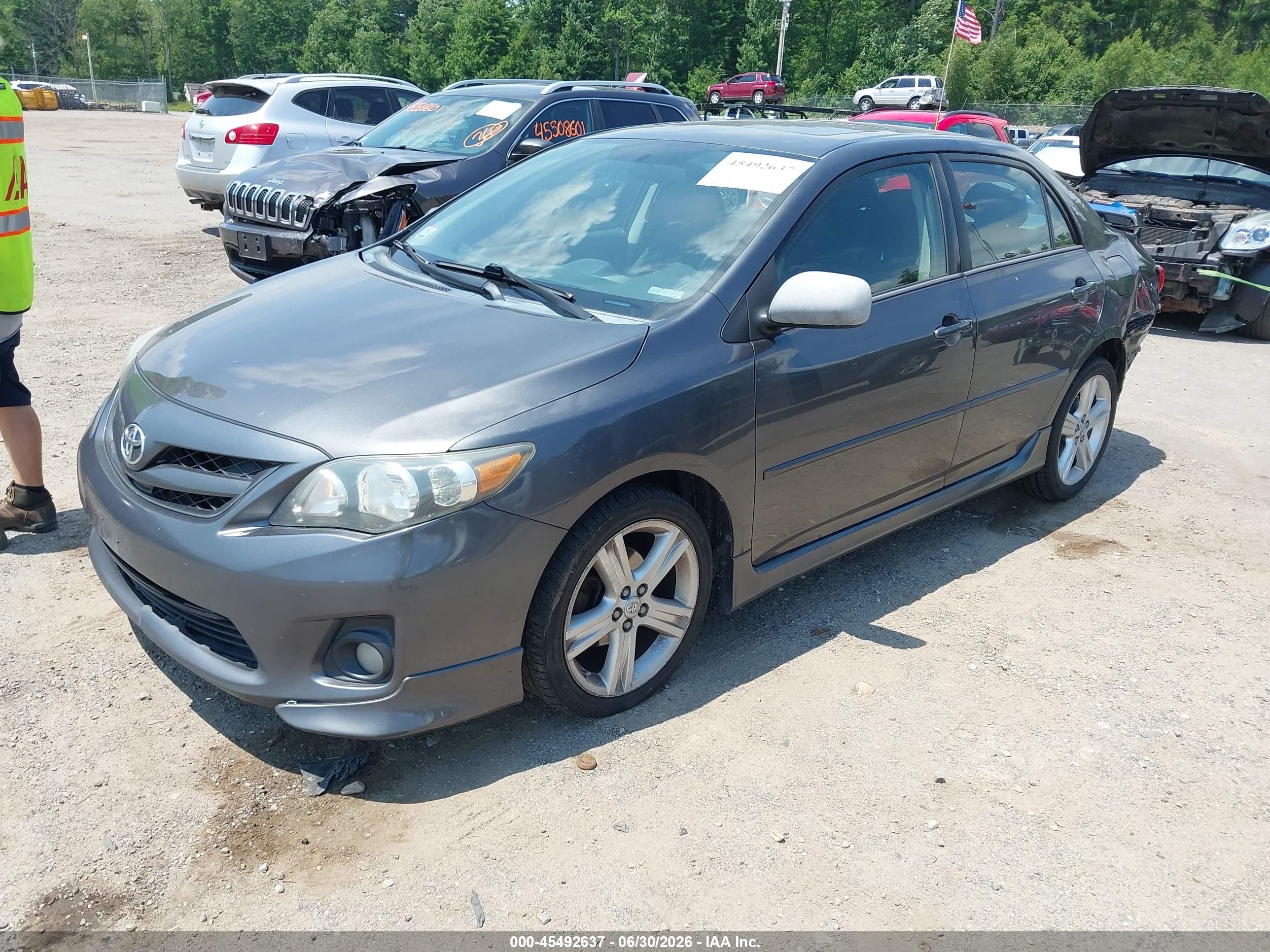 2013 Toyota Corolla S Gray vin: 2T1BU4EE2DC026488