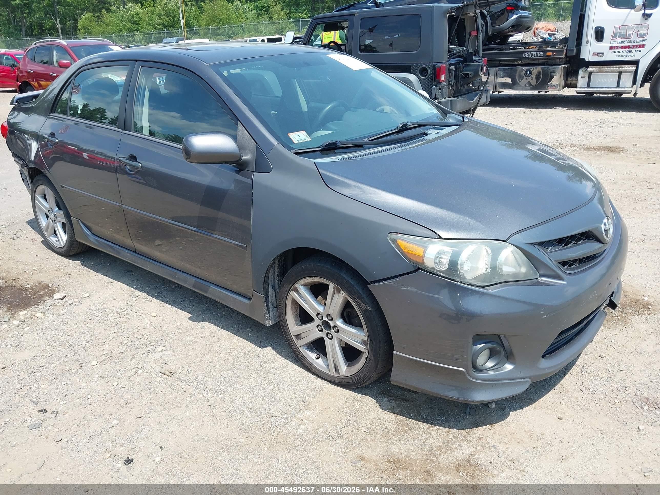2013 Toyota Corolla S Серый vin: 2T1BU4EE2DC026488