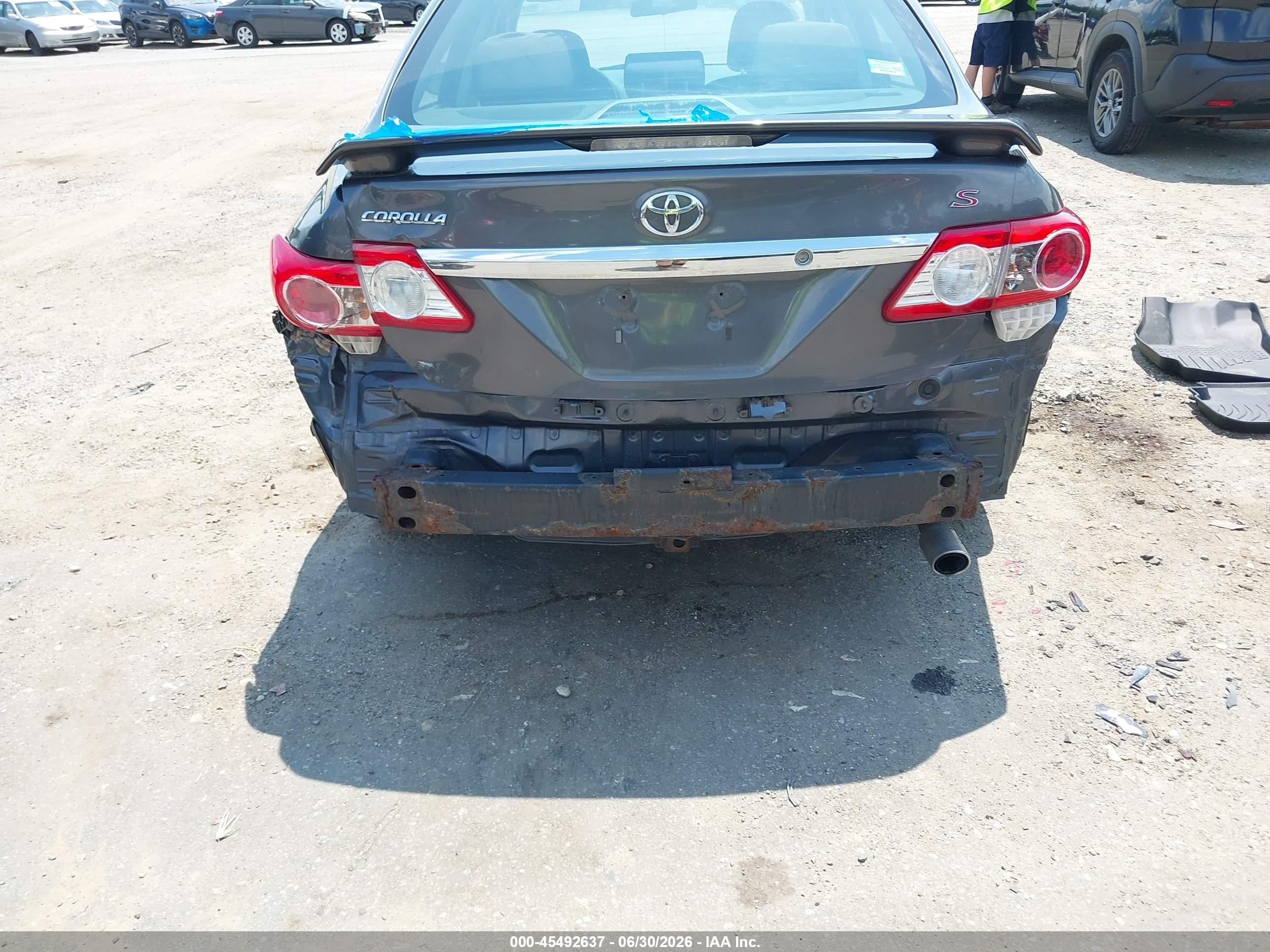 2013 Toyota Corolla S Gray vin: 2T1BU4EE2DC026488