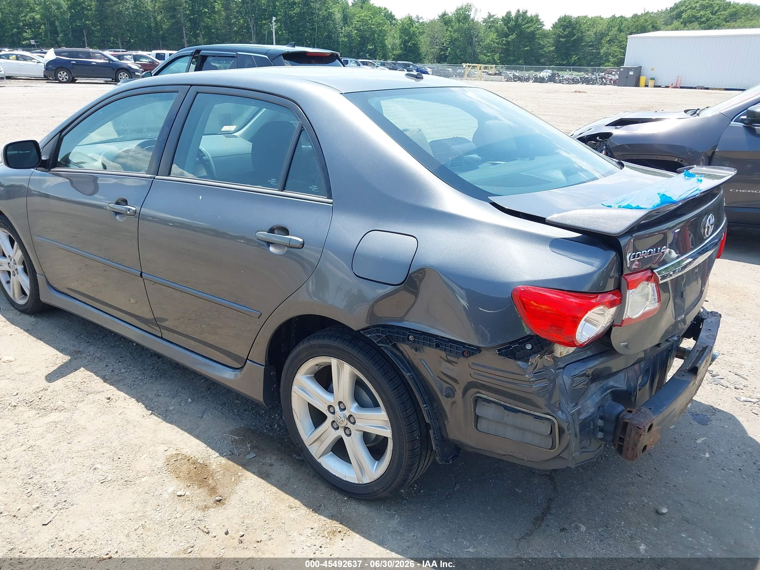 2013 Toyota Corolla S Gray vin: 2T1BU4EE2DC026488