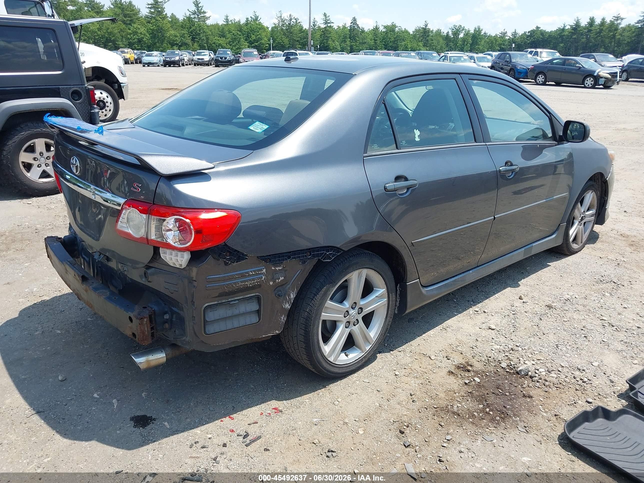2013 Toyota Corolla S Gray vin: 2T1BU4EE2DC026488