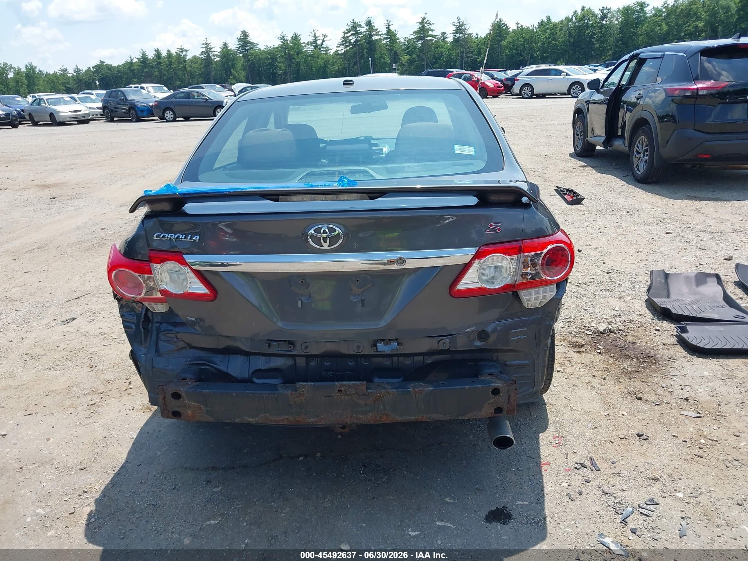 2013 Toyota Corolla S Gray vin: 2T1BU4EE2DC026488