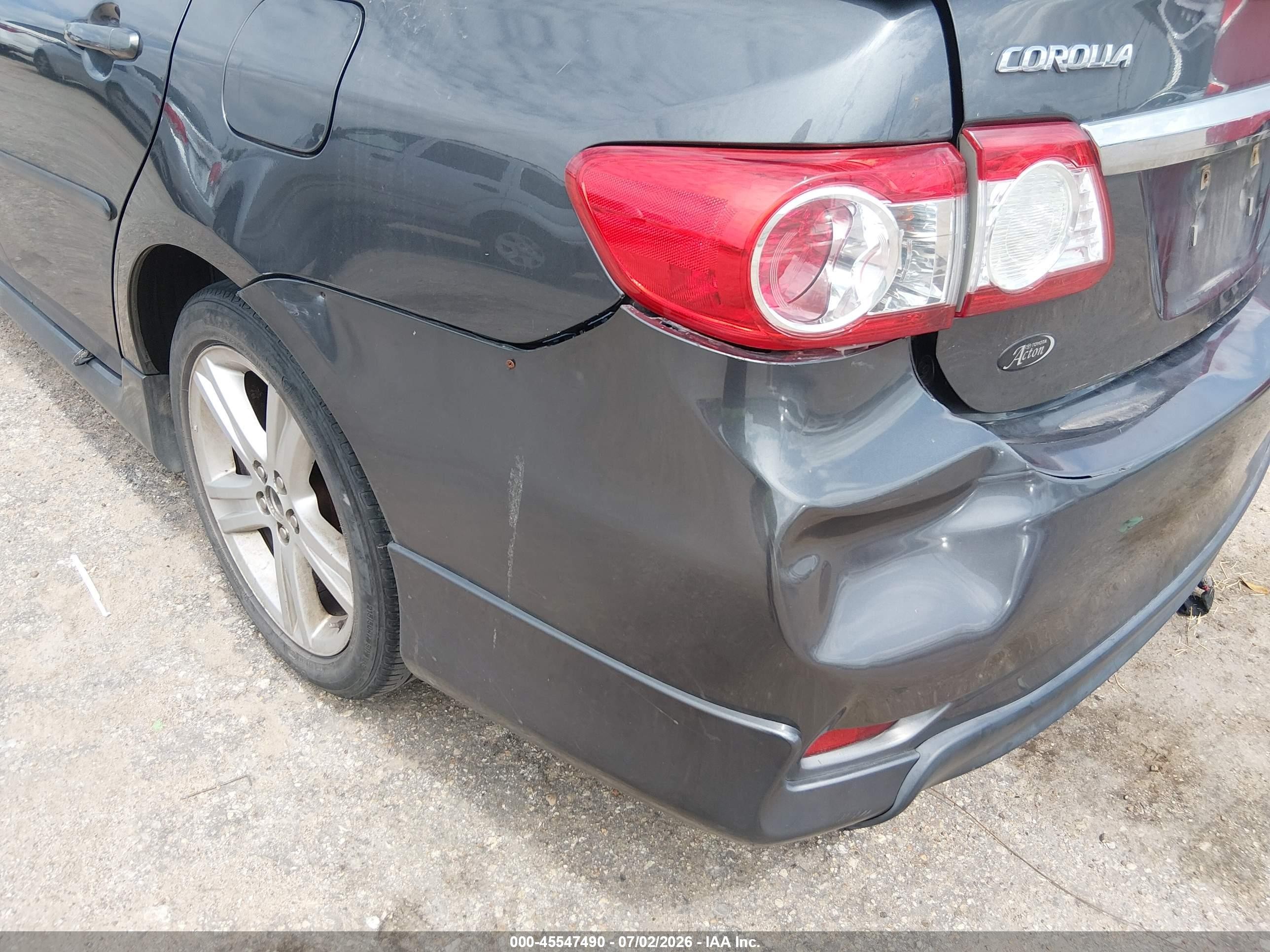 2013 Toyota Corolla S Gray vin: 2T1BU4EE2DC079899