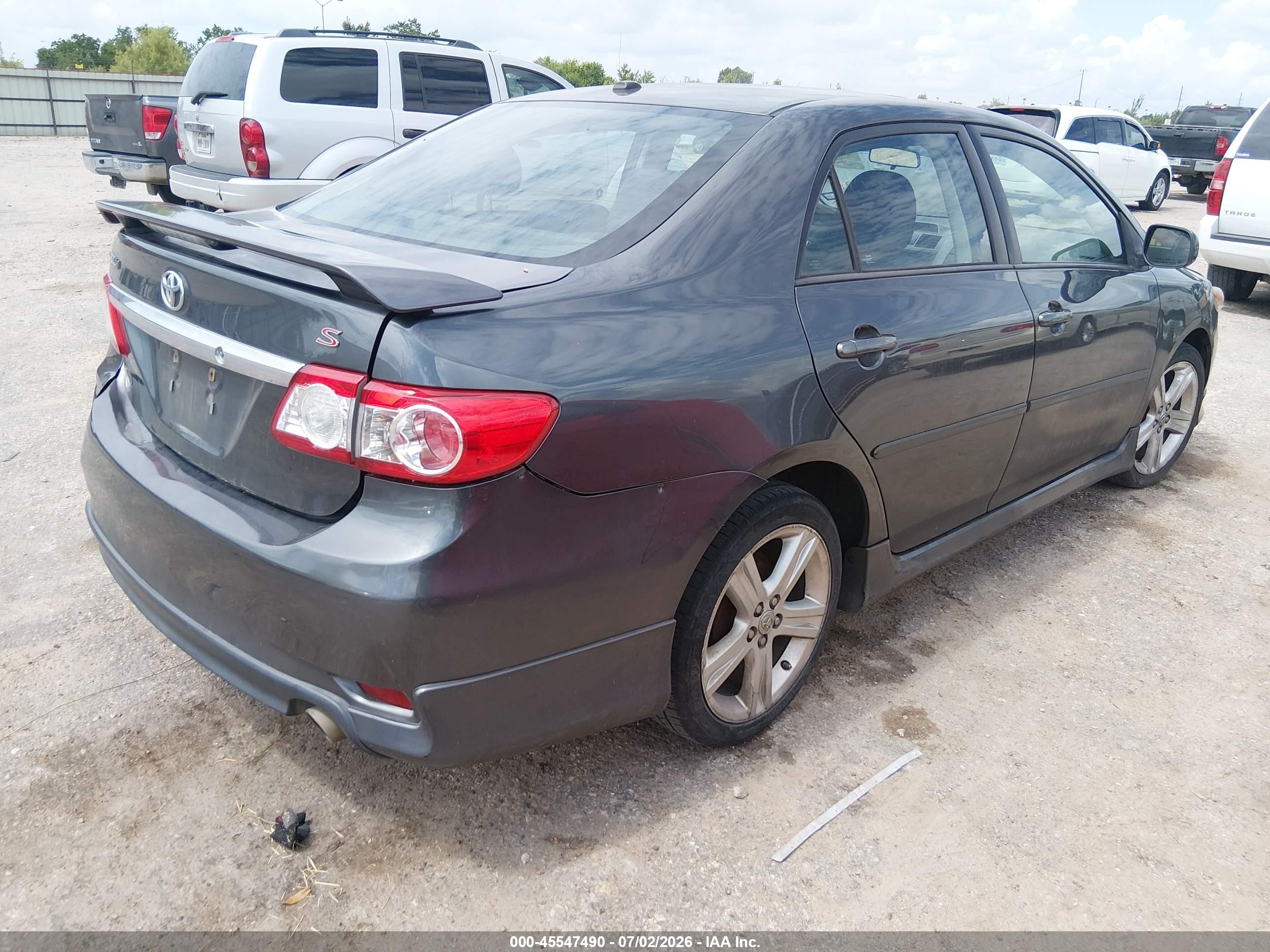 2013 Toyota Corolla S Gray vin: 2T1BU4EE2DC079899
