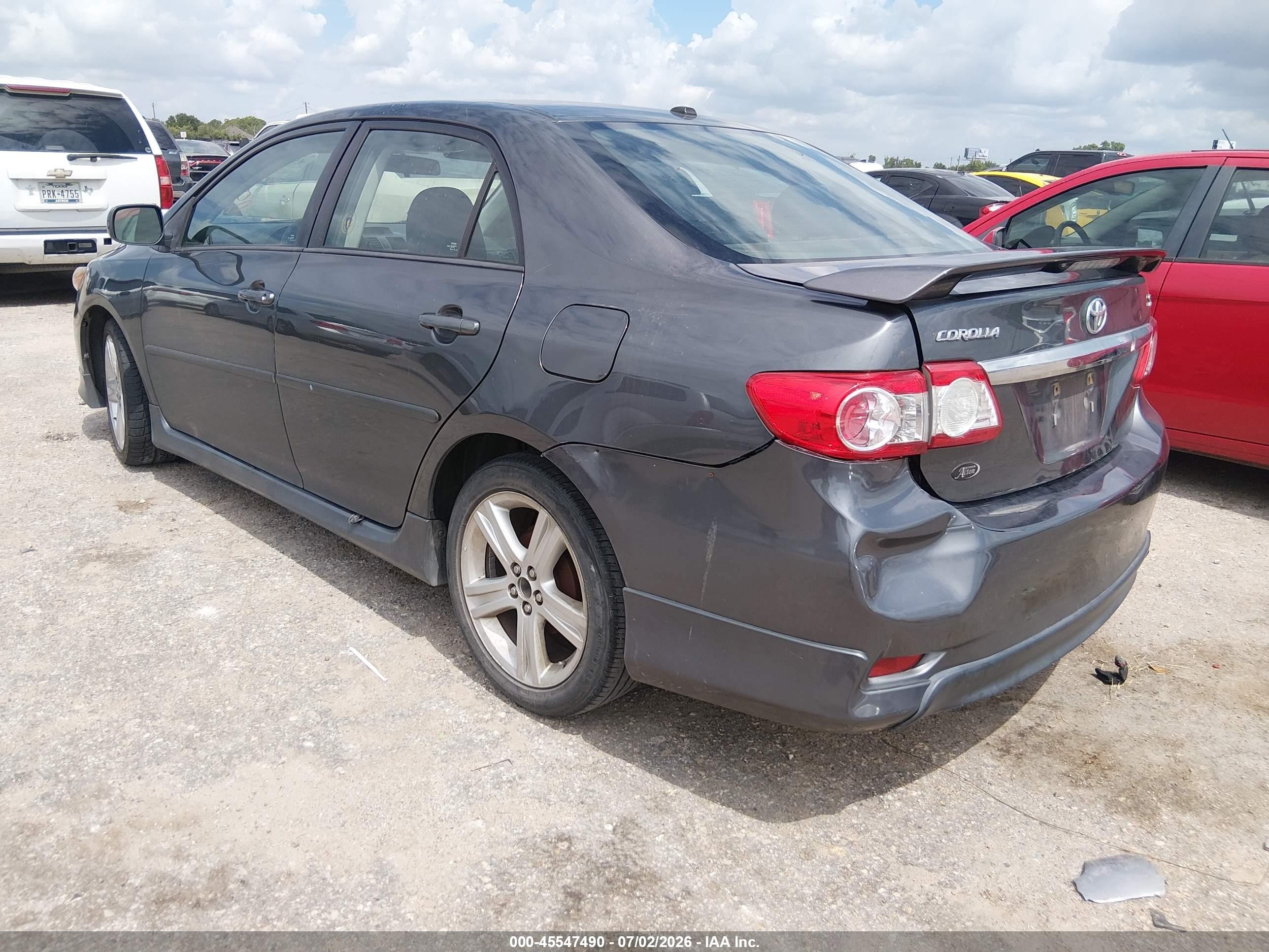 2013 Toyota Corolla S Gray vin: 2T1BU4EE2DC079899