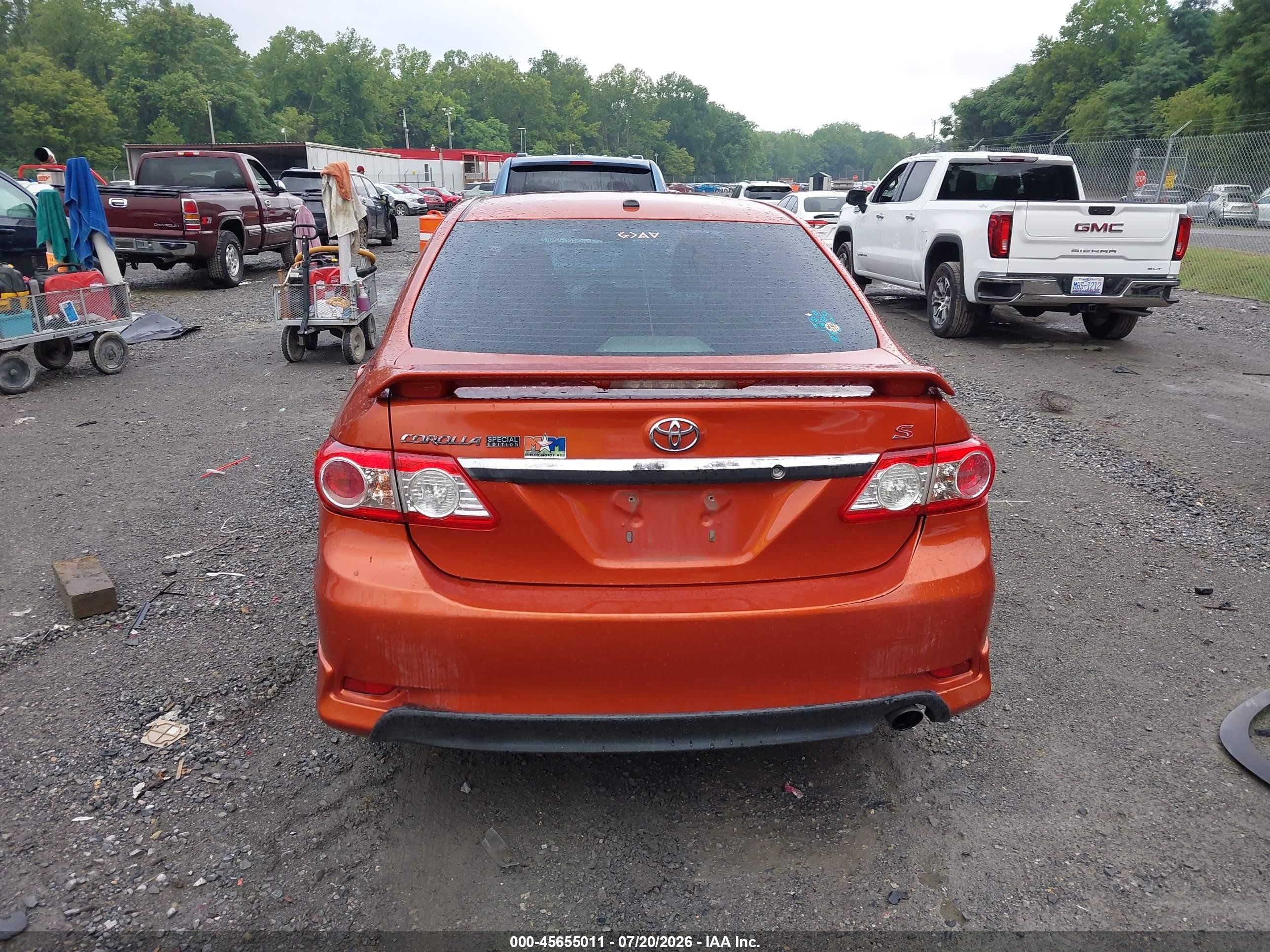 2013 Toyota Corolla S Special Edition Orange vin: 2T1BU4EE2DC084083