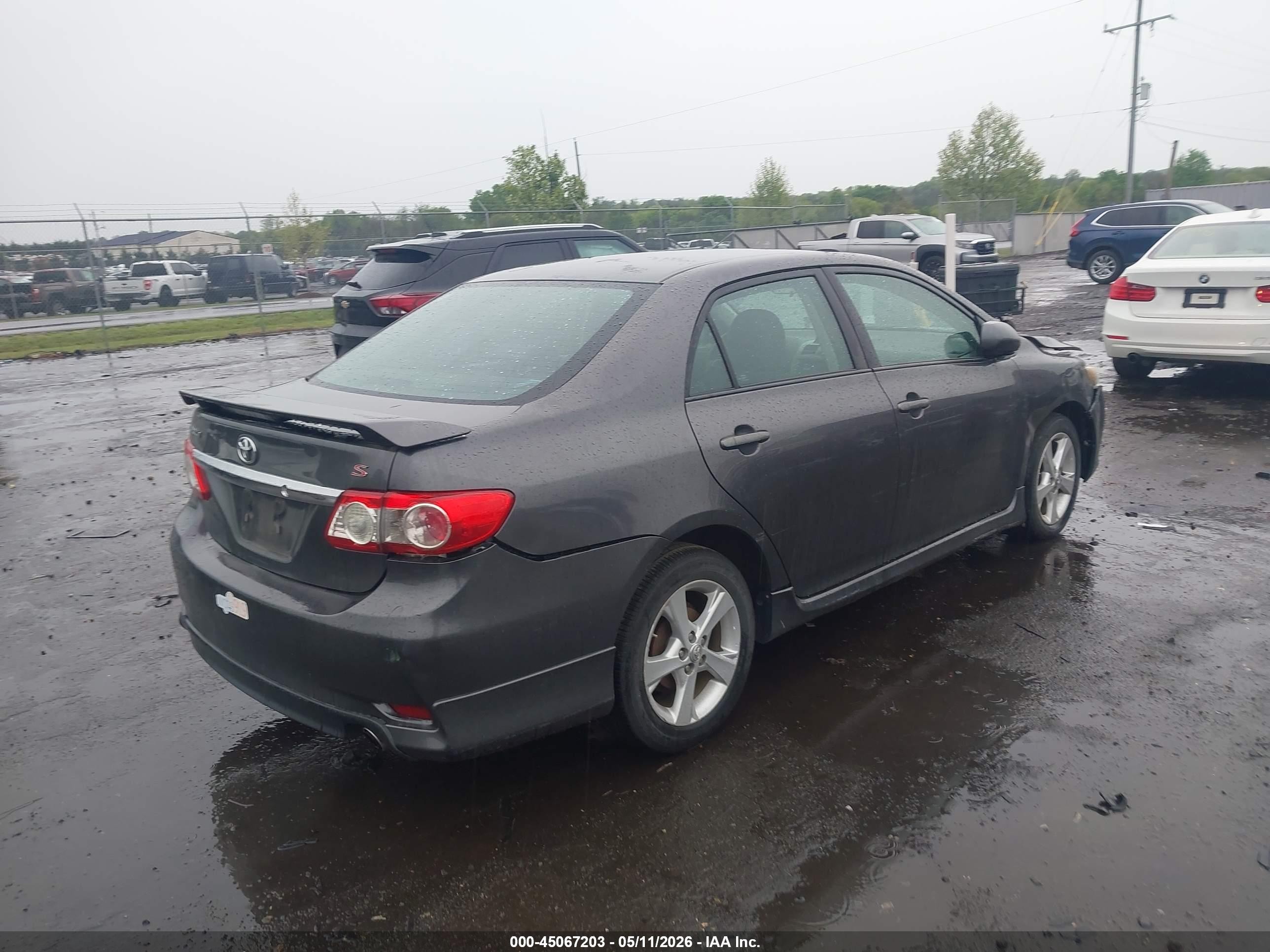 2013 Toyota Corolla S Gray vin: 2T1BU4EE2DC110584