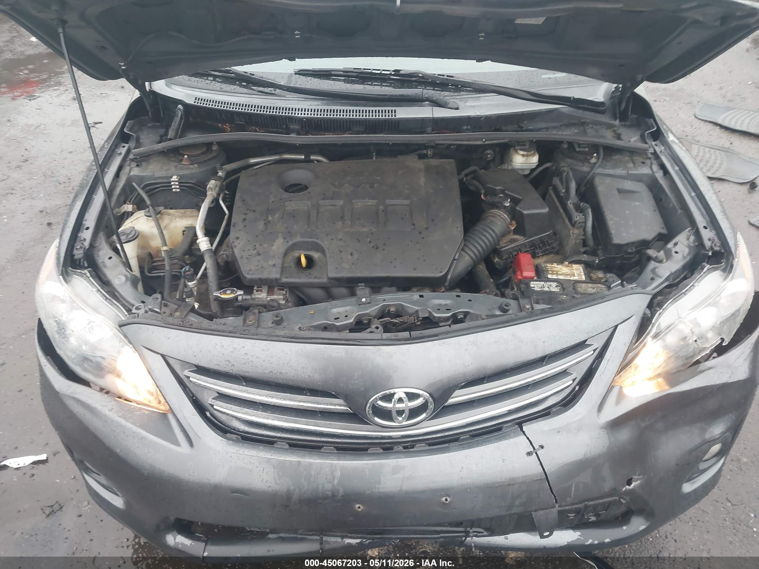 2013 Toyota Corolla S Gray vin: 2T1BU4EE2DC110584
