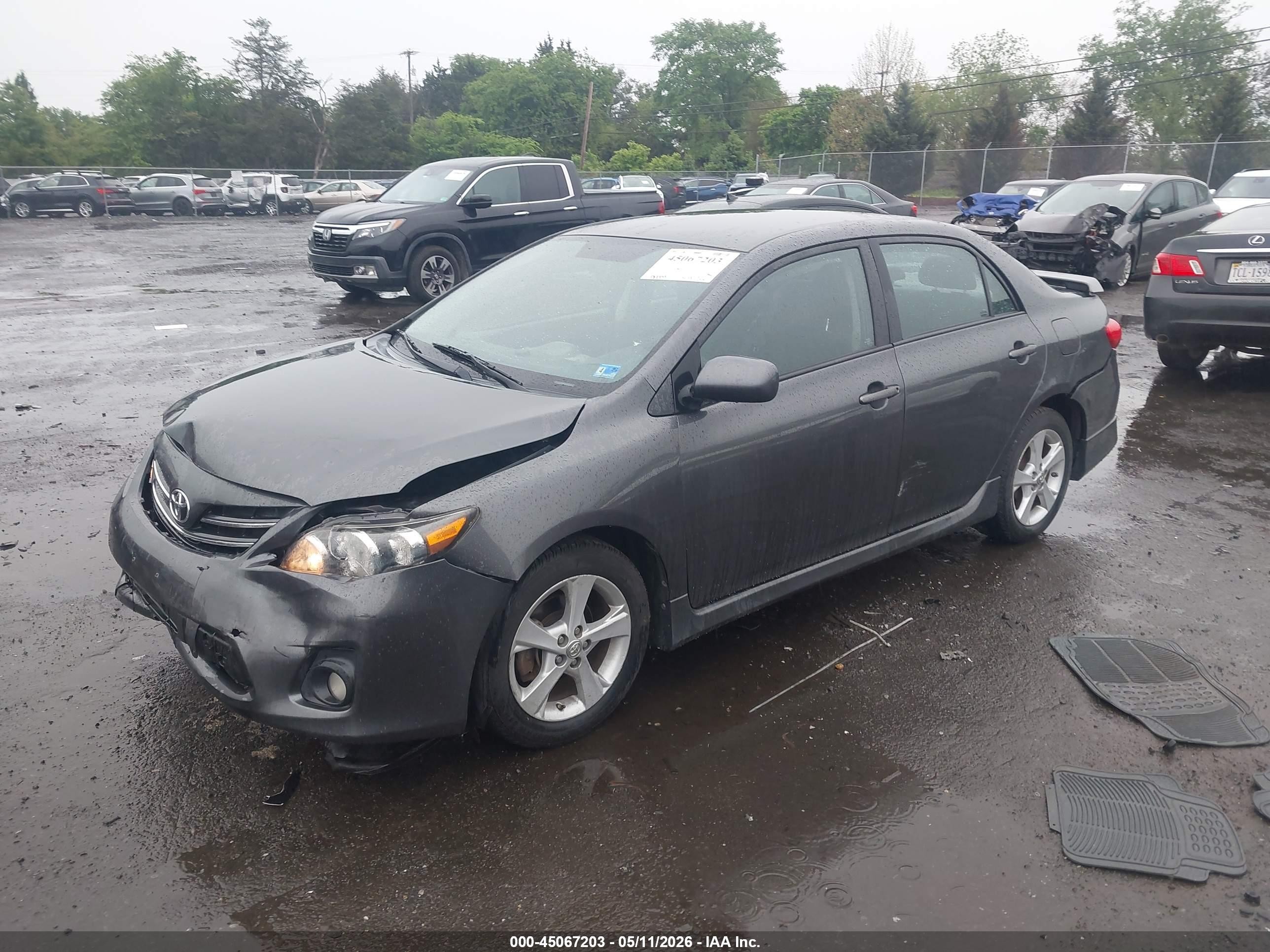 2013 Toyota Corolla S Gray vin: 2T1BU4EE2DC110584
