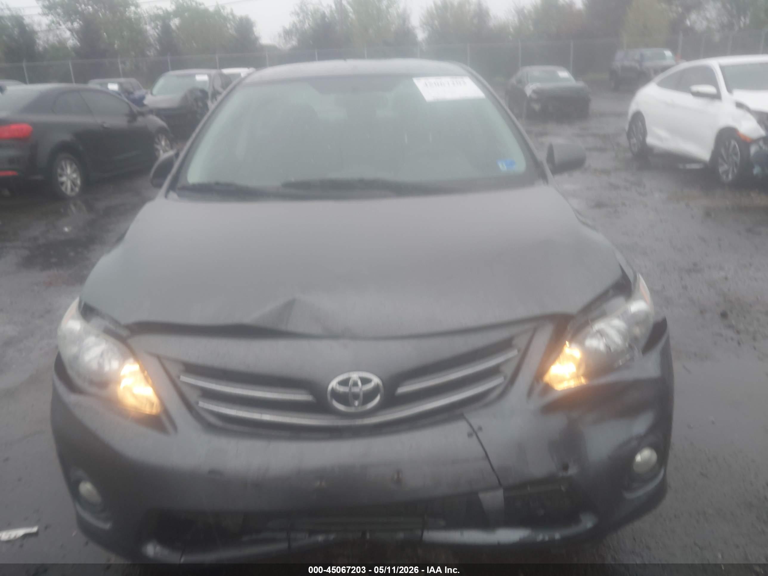 2013 Toyota Corolla S Gray vin: 2T1BU4EE2DC110584