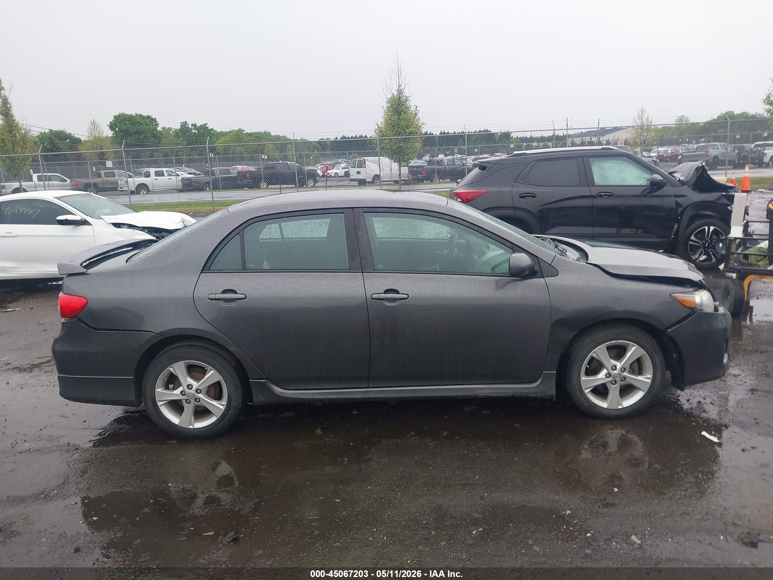 2013 Toyota Corolla S Gray vin: 2T1BU4EE2DC110584