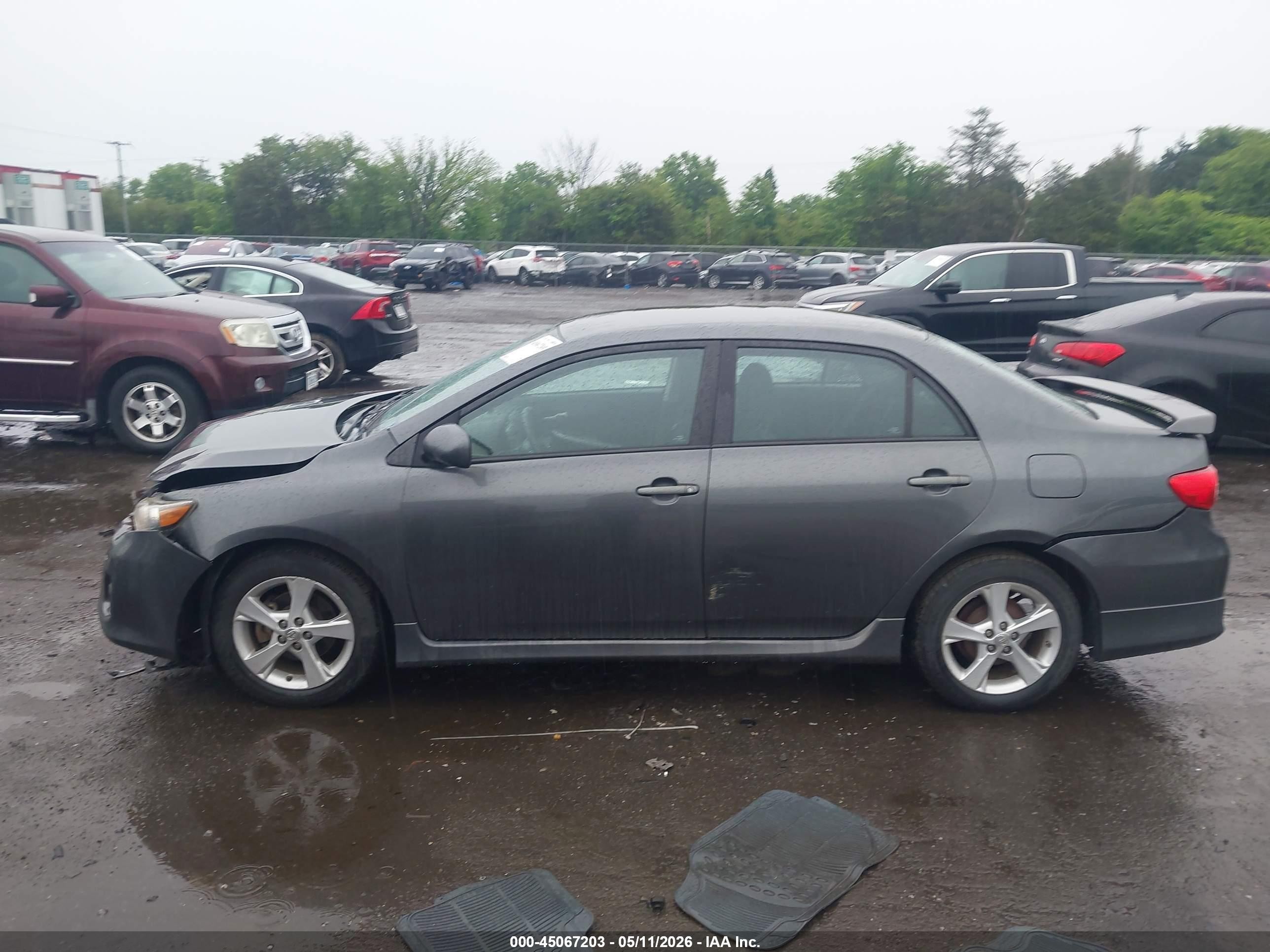 2013 Toyota Corolla S Gray vin: 2T1BU4EE2DC110584