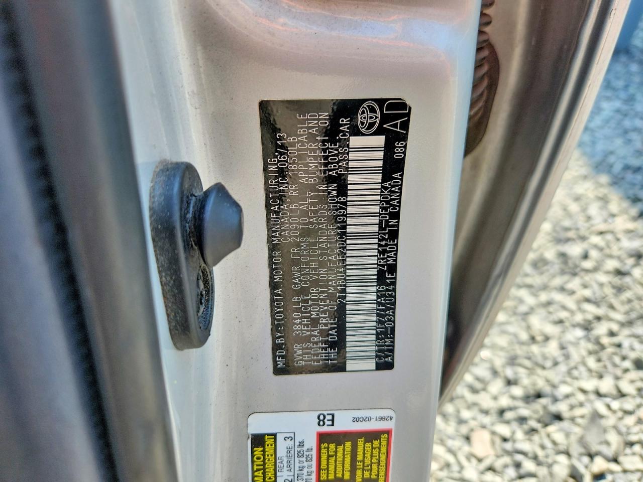 2013 Toyota Corolla L Silver vin: 2T1BU4EE2DC119978