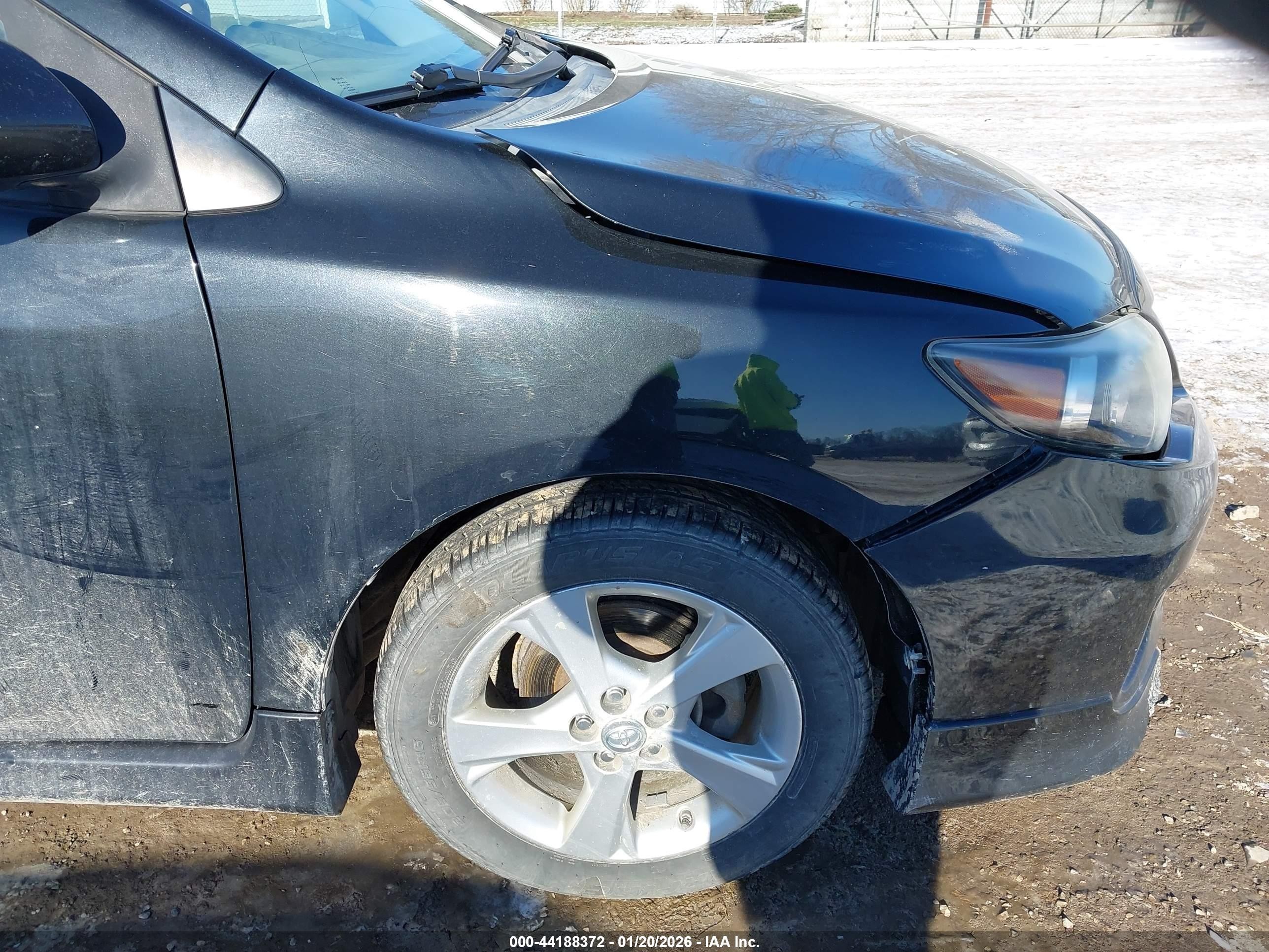 2013 Toyota Corolla S Black vin: 2T1BU4EE2DC942054