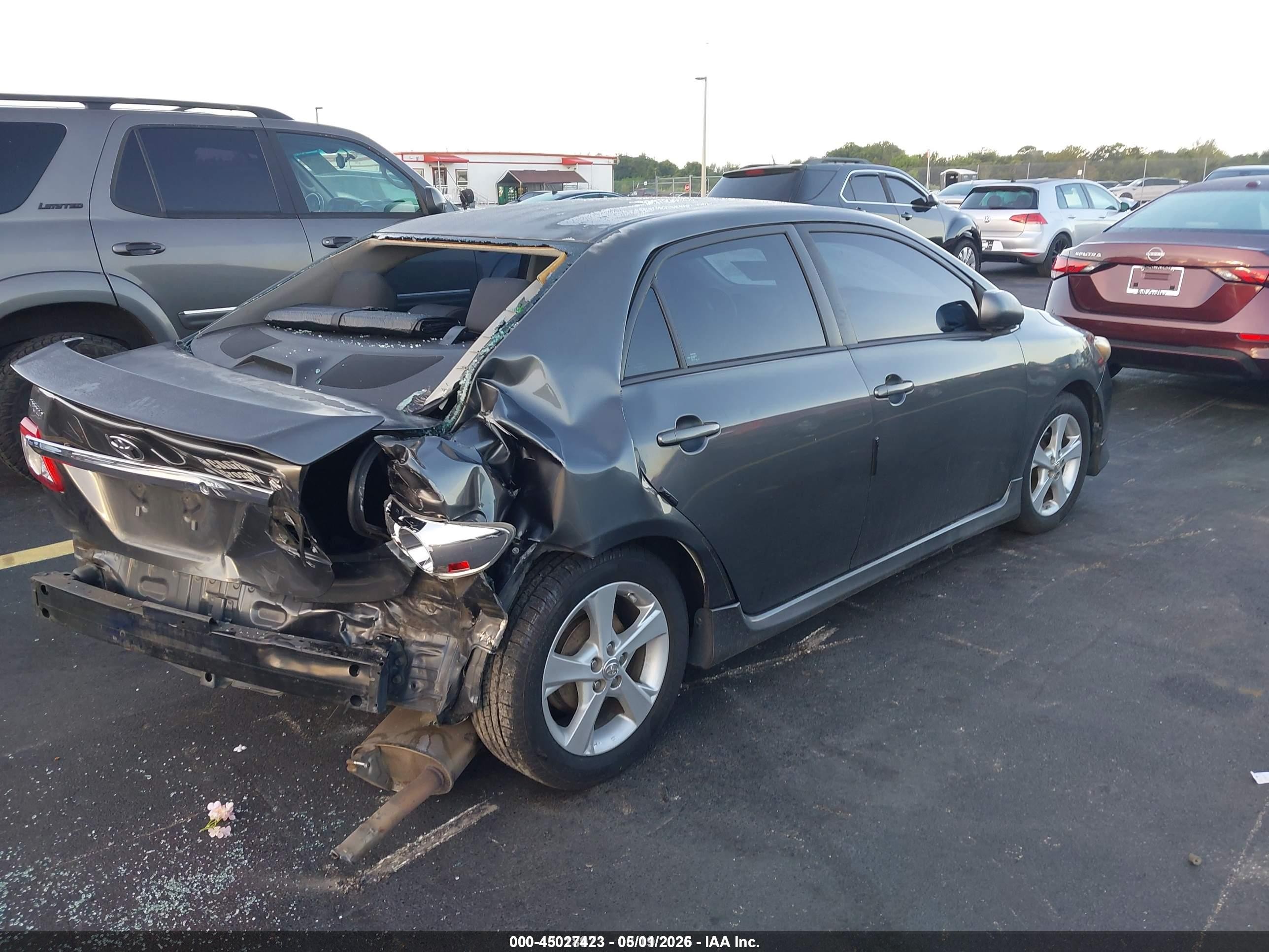 2013 Toyota Corolla S Gray vin: 2T1BU4EE2DC959114