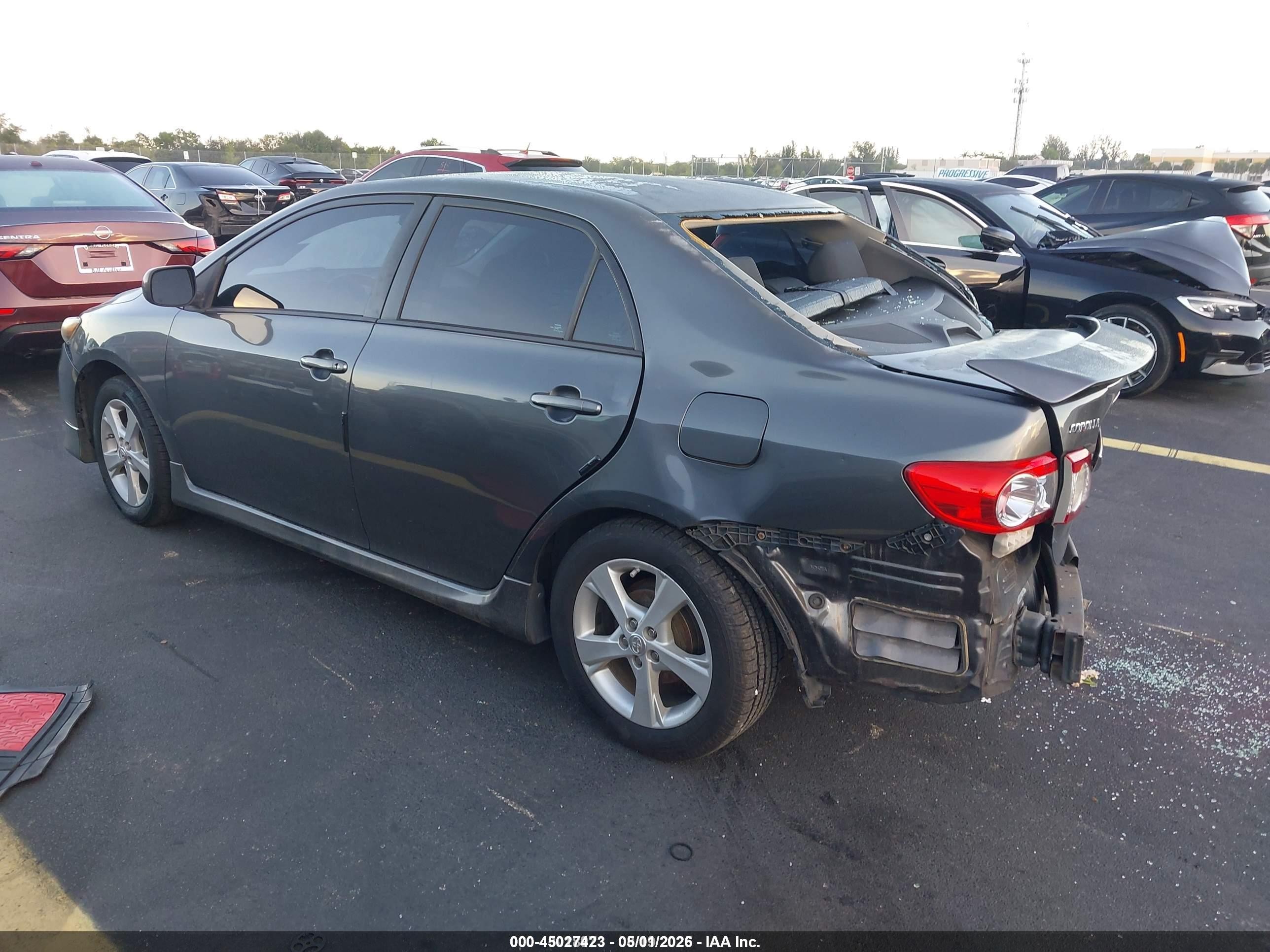2013 Toyota Corolla S Gray vin: 2T1BU4EE2DC959114