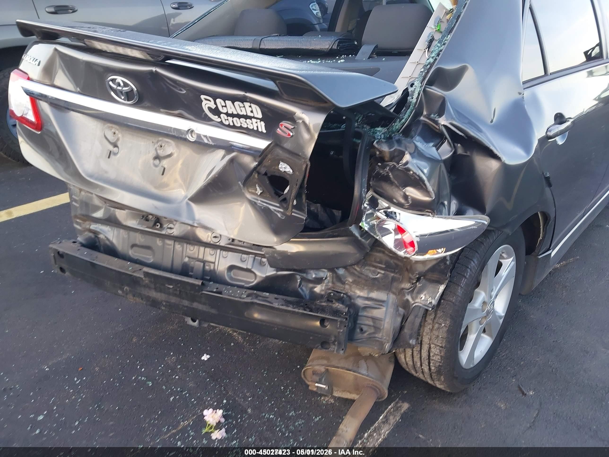 2013 Toyota Corolla S Gray vin: 2T1BU4EE2DC959114