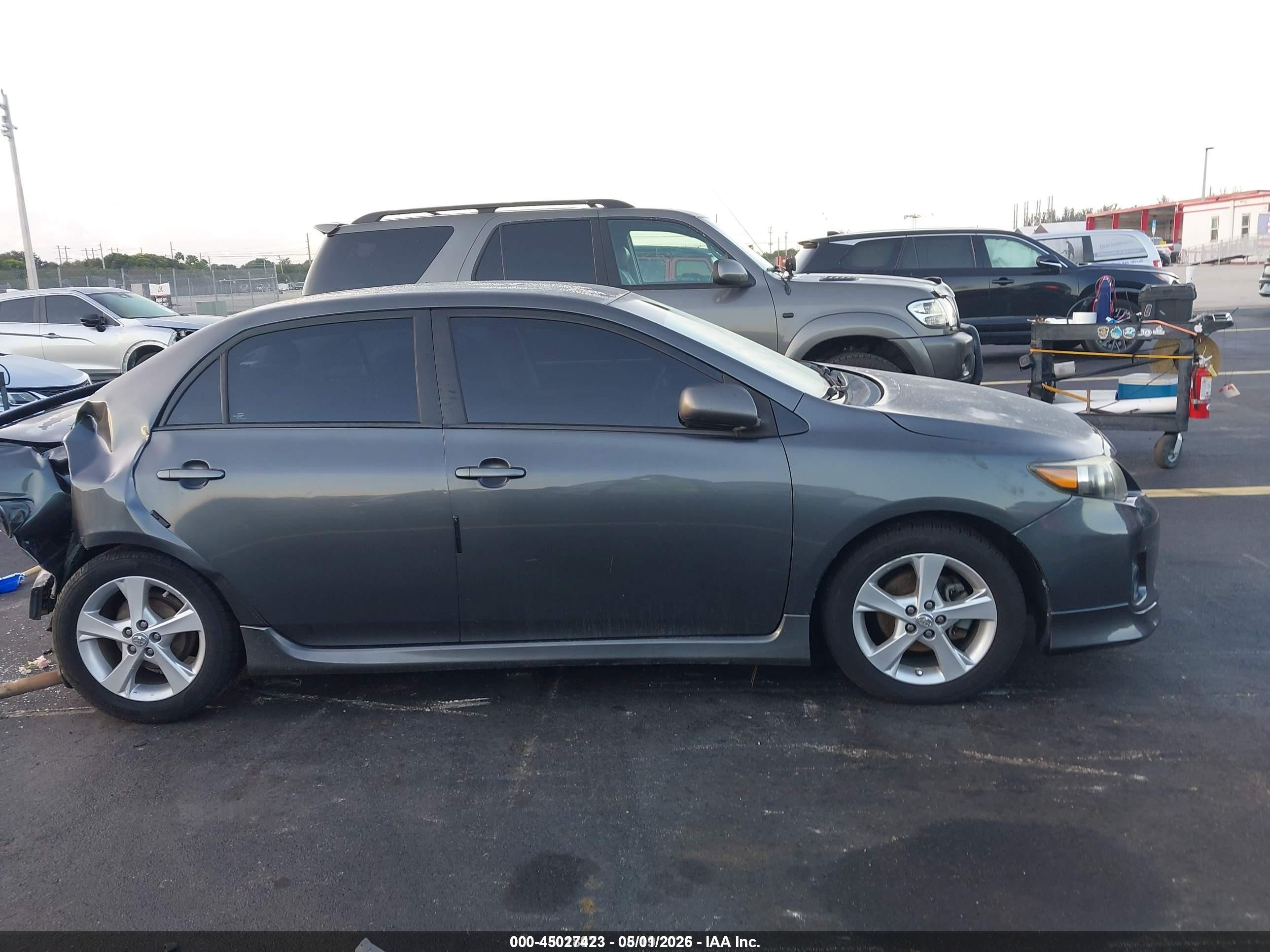 2013 Toyota Corolla S Gray vin: 2T1BU4EE2DC959114