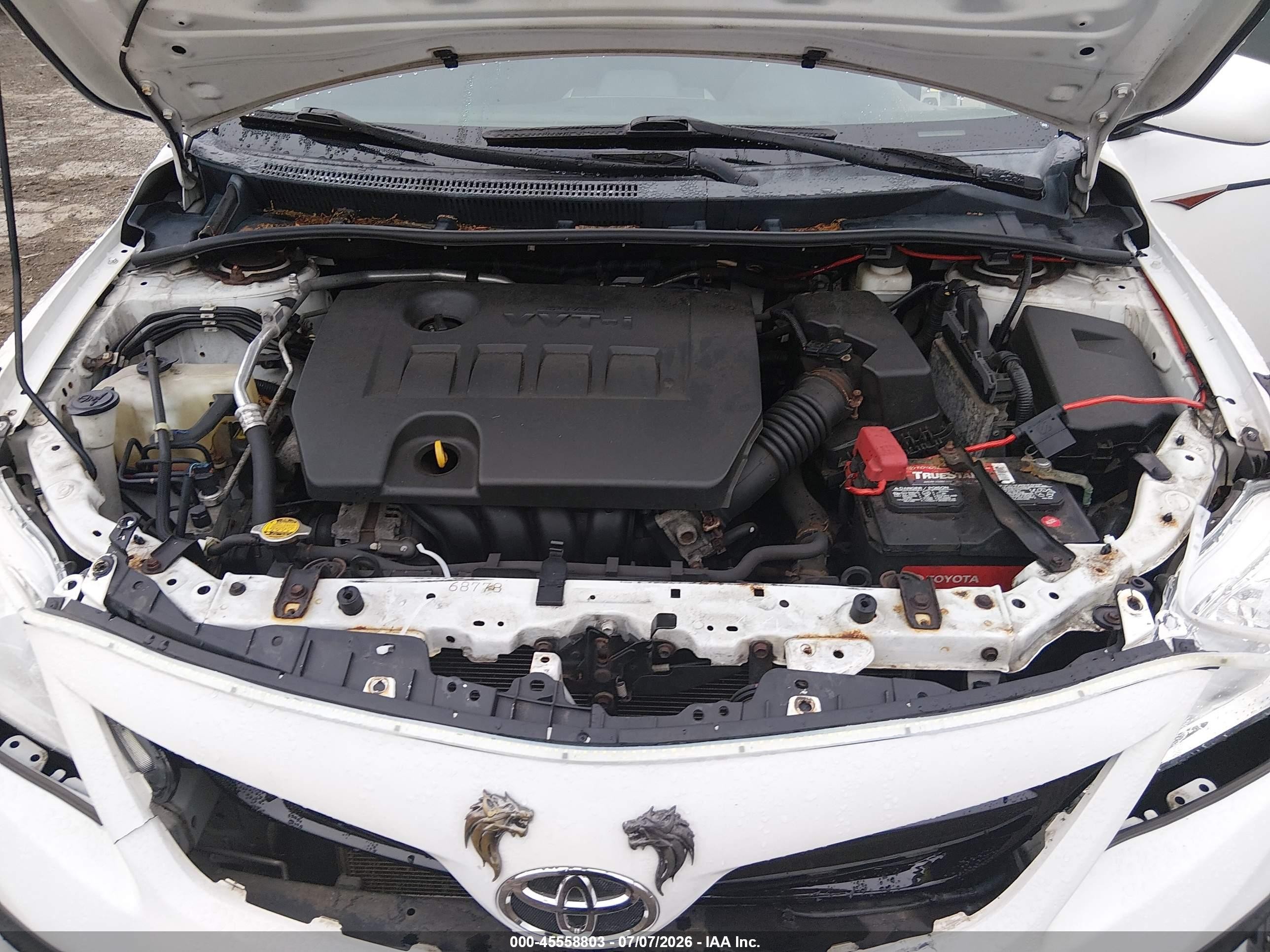 2013 Toyota Corolla S White vin: 2T1BU4EE2DC976432
