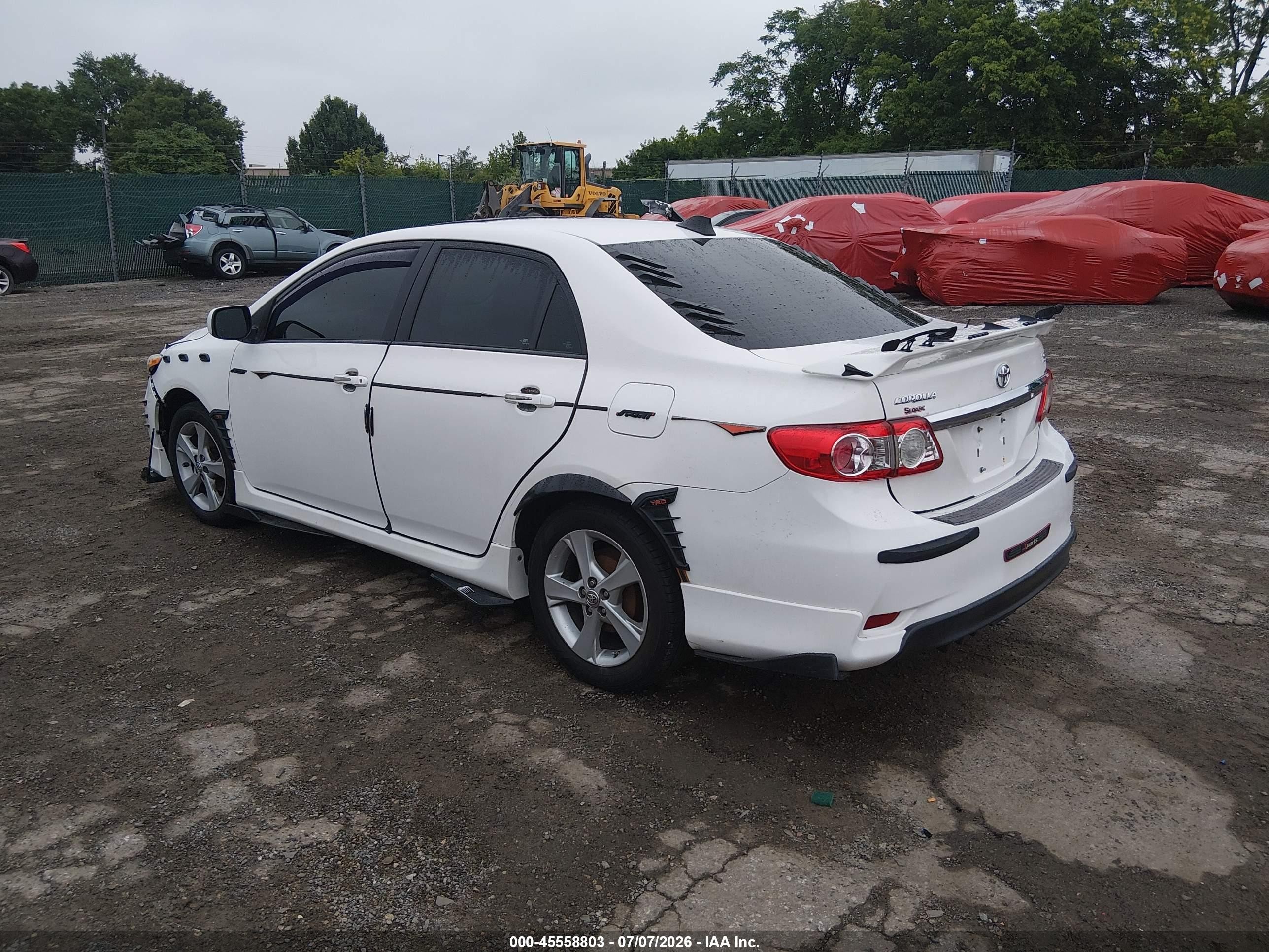 2013 Toyota Corolla S White vin: 2T1BU4EE2DC976432