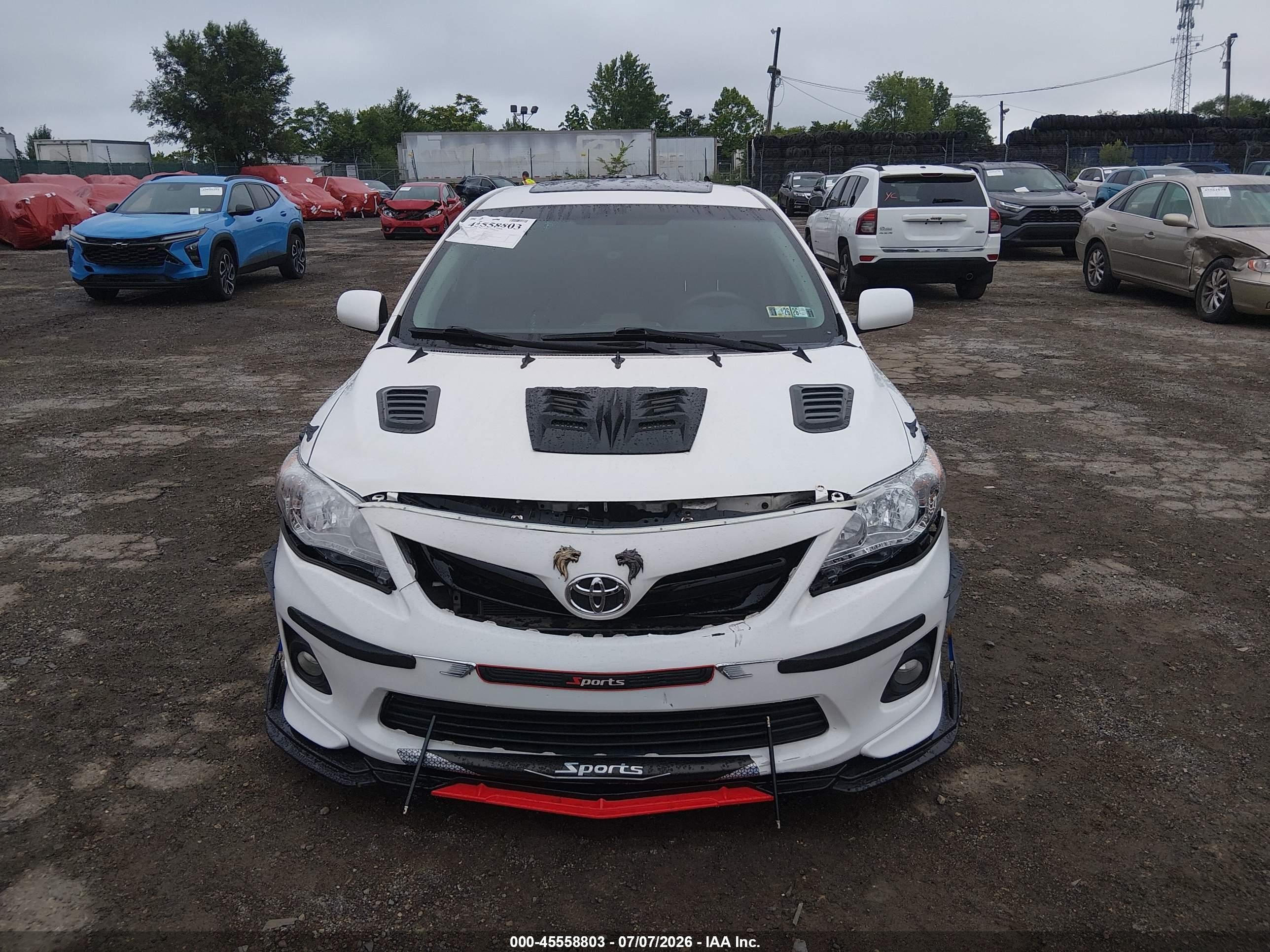 2013 Toyota Corolla S White vin: 2T1BU4EE2DC976432