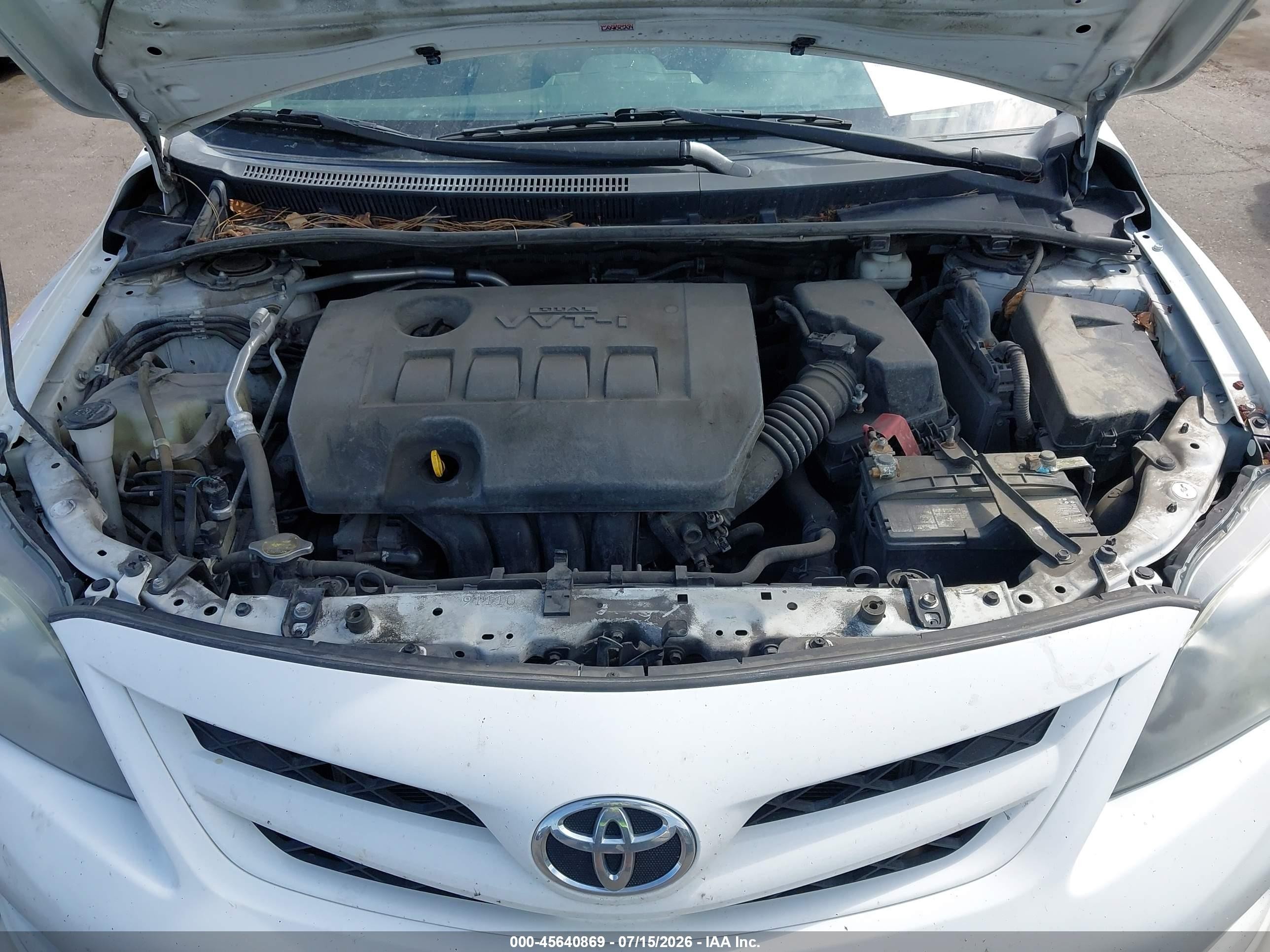 2013 Toyota Corolla S White vin: 2T1BU4EE2DC998463