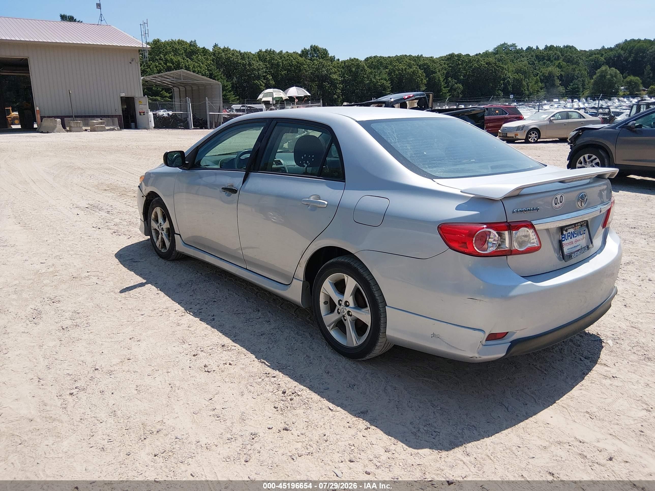 2013 Toyota Corolla S Silver vin: 2T1BU4EE2DC999497