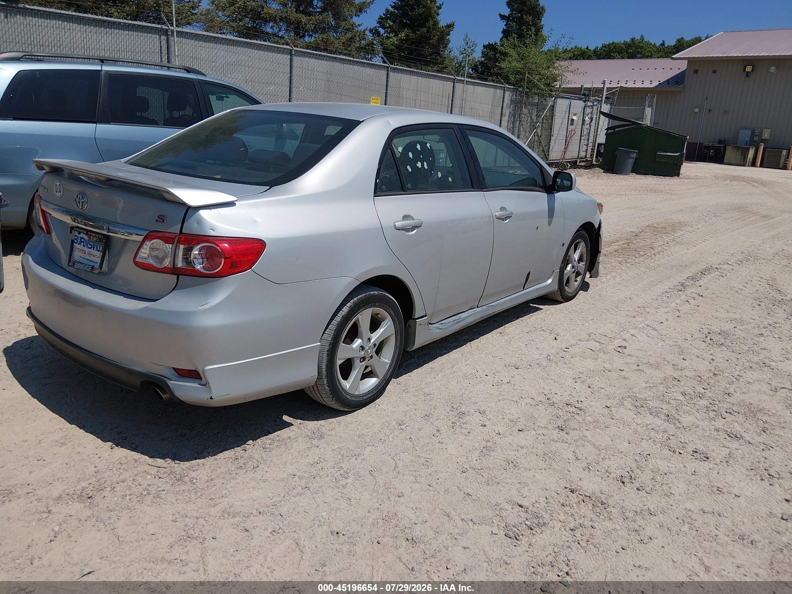 2013 Toyota Corolla S Silver vin: 2T1BU4EE2DC999497