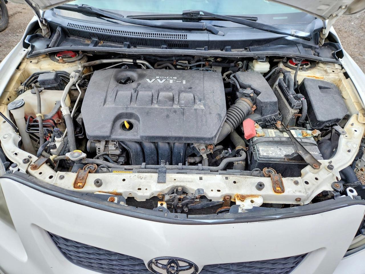2010 Toyota Corolla Base White vin: 2T1BU4EE3AC235332