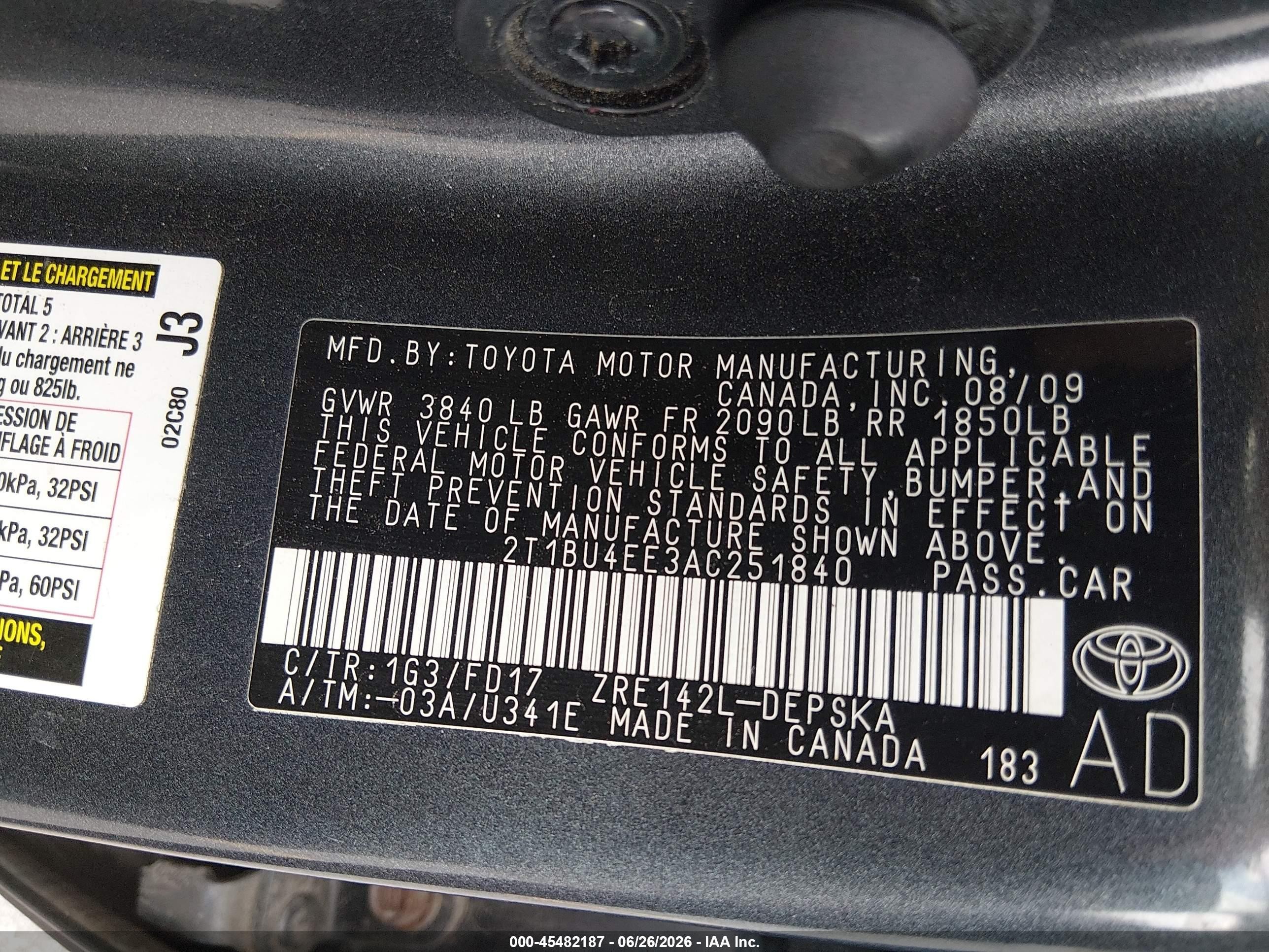 2010 Toyota Corolla S Gray vin: 2T1BU4EE3AC251840