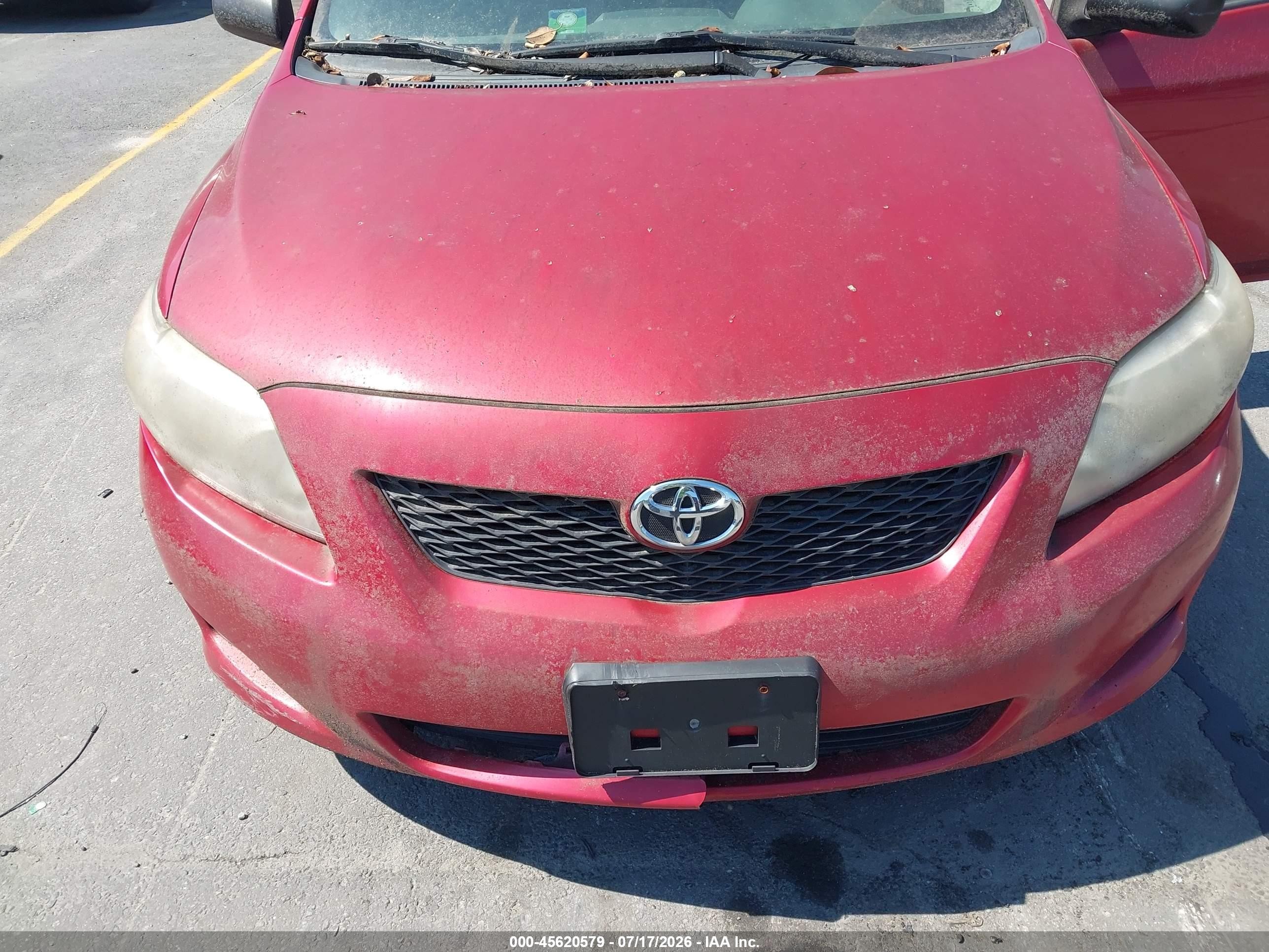 2010 Toyota Corolla   Red vin: 2T1BU4EE3AC253586