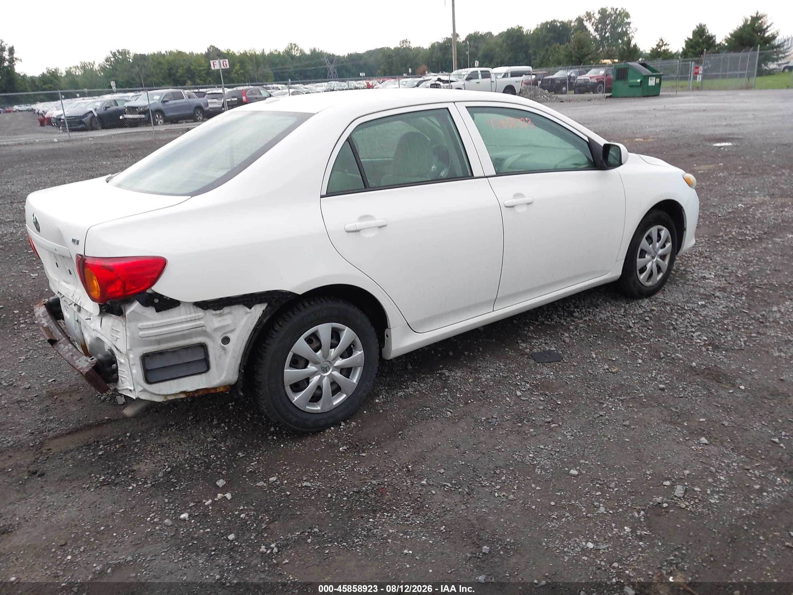 2010 Toyota Corolla Le White vin: 2T1BU4EE3AC263485