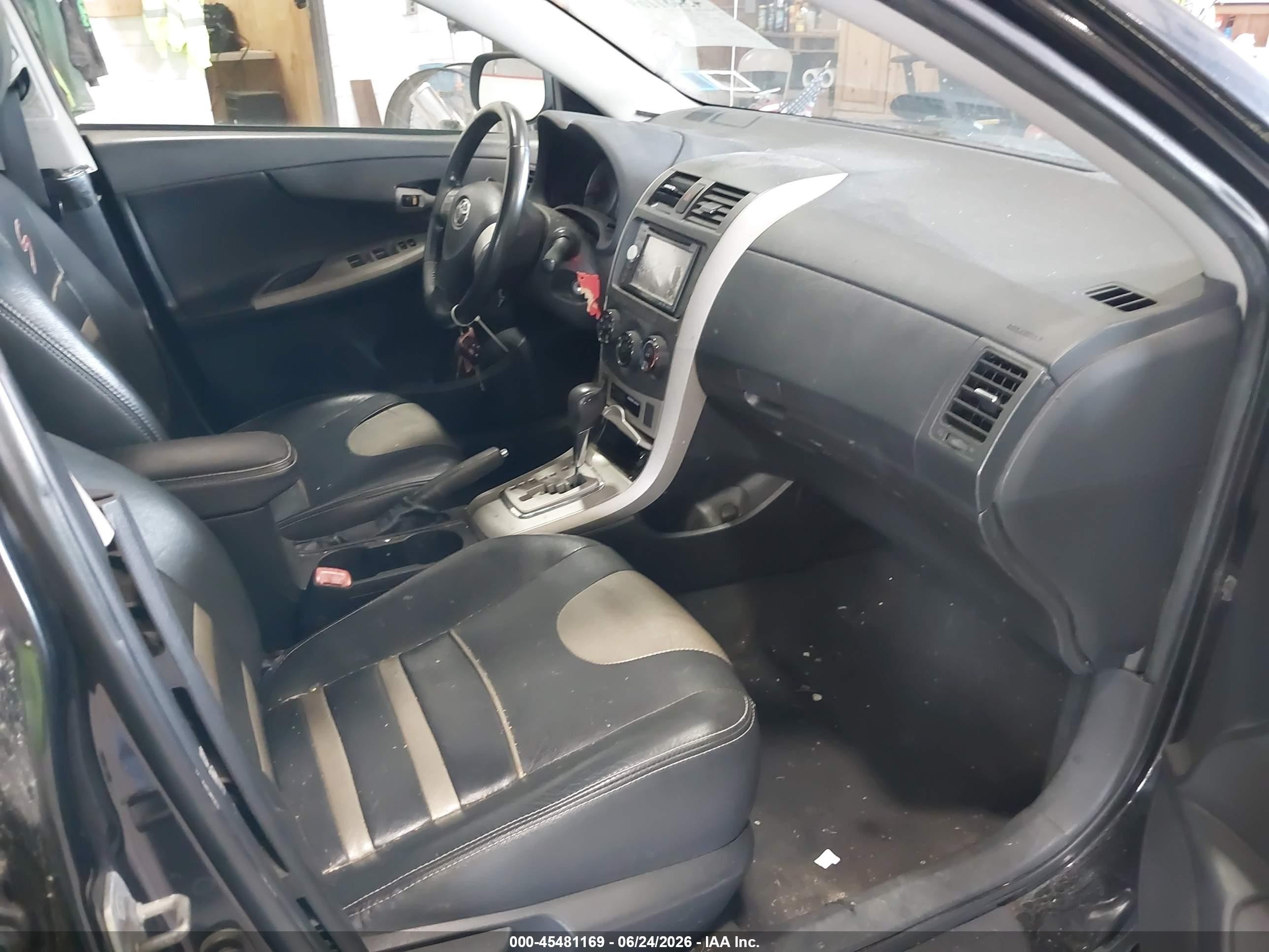 2010 Toyota Corolla S Black vin: 2T1BU4EE3AC278908
