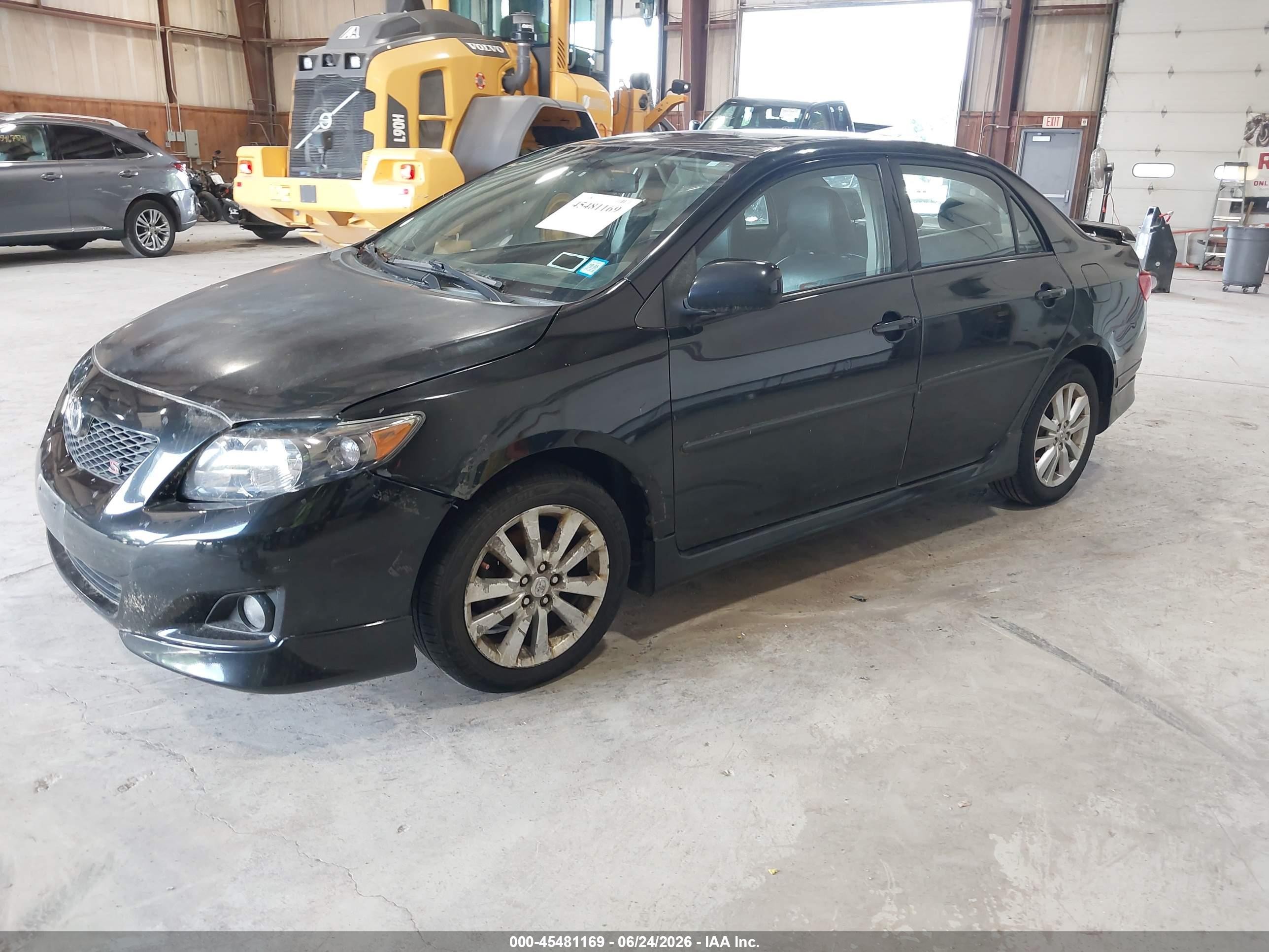 2010 Toyota Corolla S Black vin: 2T1BU4EE3AC278908