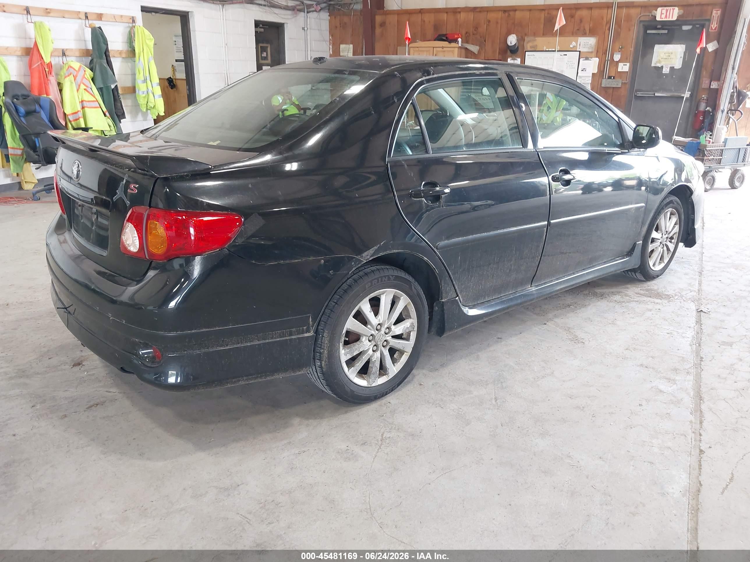 2010 Toyota Corolla S Black vin: 2T1BU4EE3AC278908