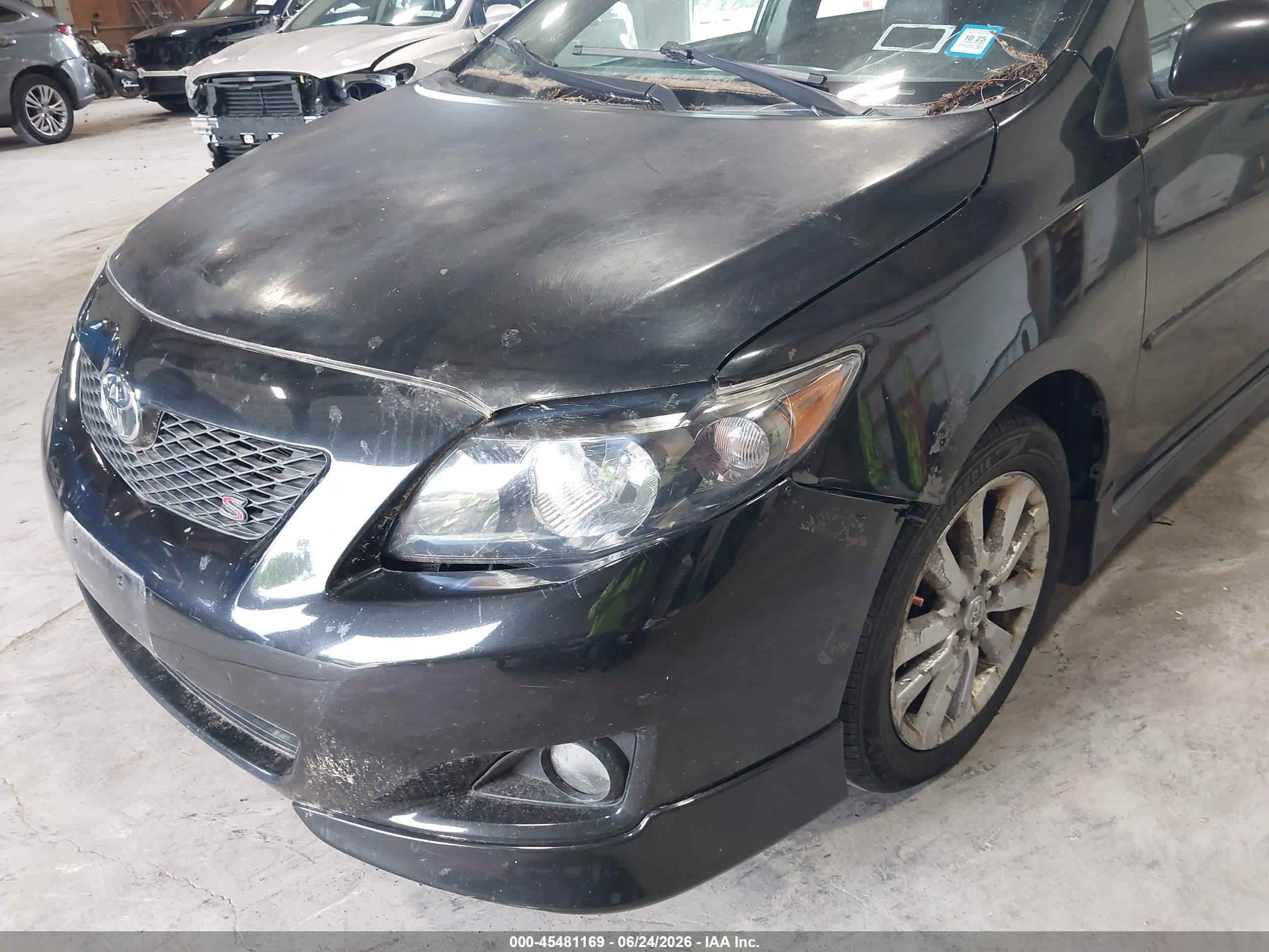 2010 Toyota Corolla S Black vin: 2T1BU4EE3AC278908