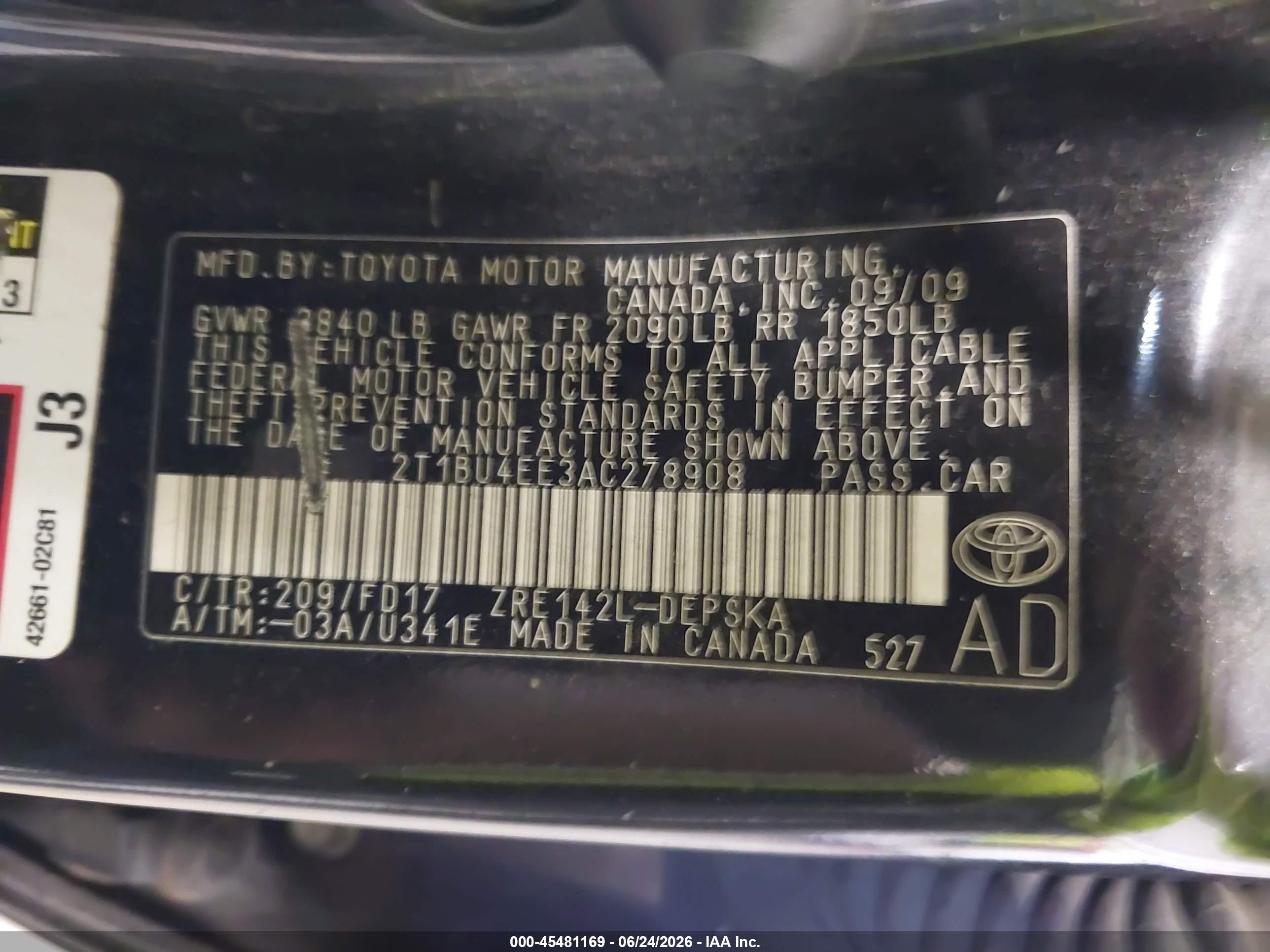 2010 Toyota Corolla S Black vin: 2T1BU4EE3AC278908