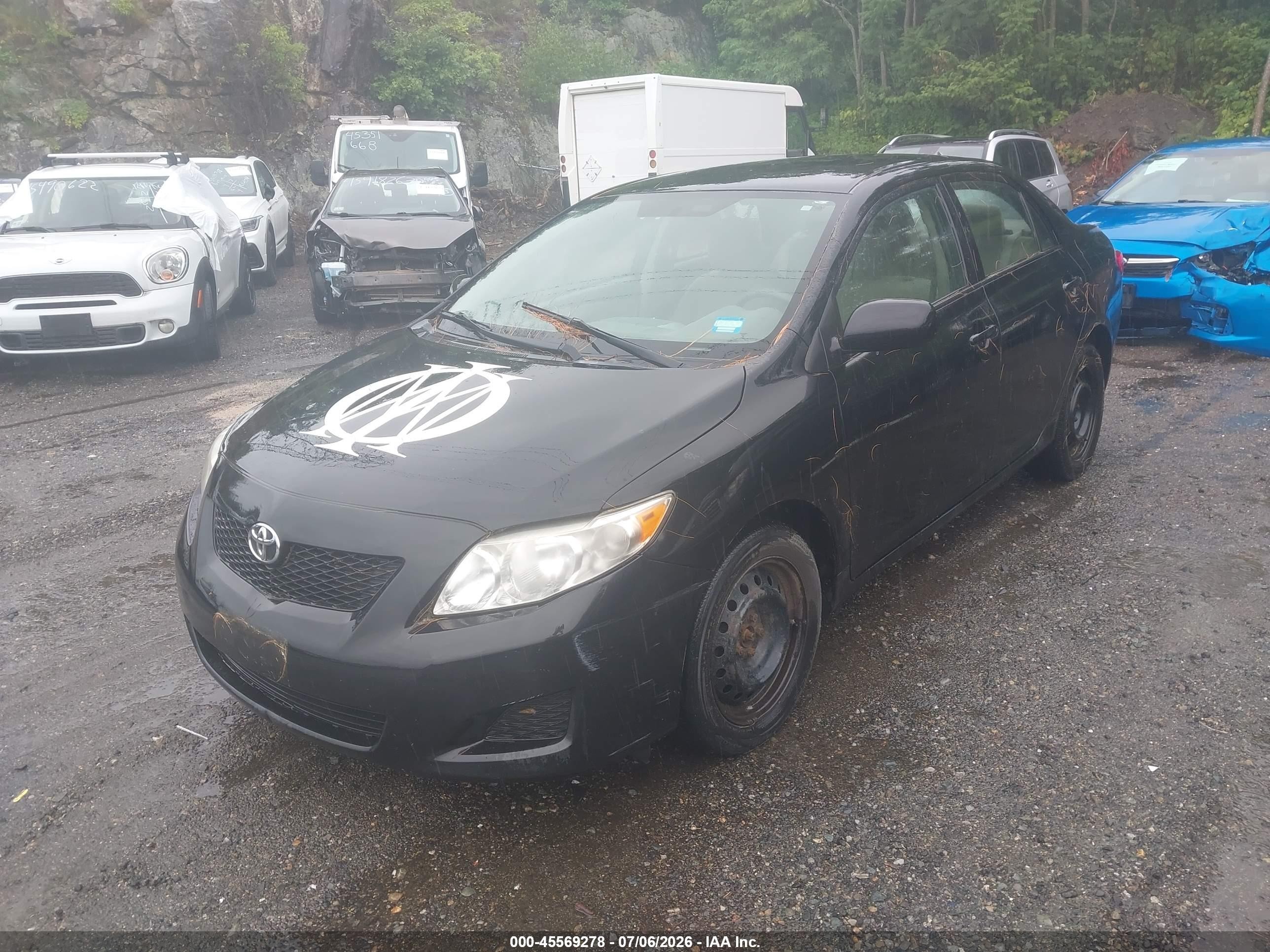 2010 Toyota Corolla Le Black vin: 2T1BU4EE3AC345118