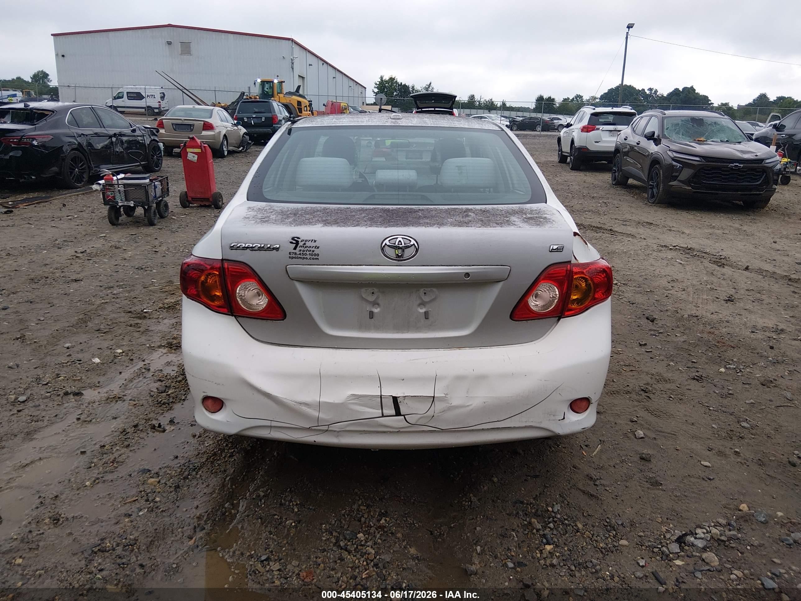 2010 Toyota Corolla Le White vin: 2T1BU4EE3AC420125