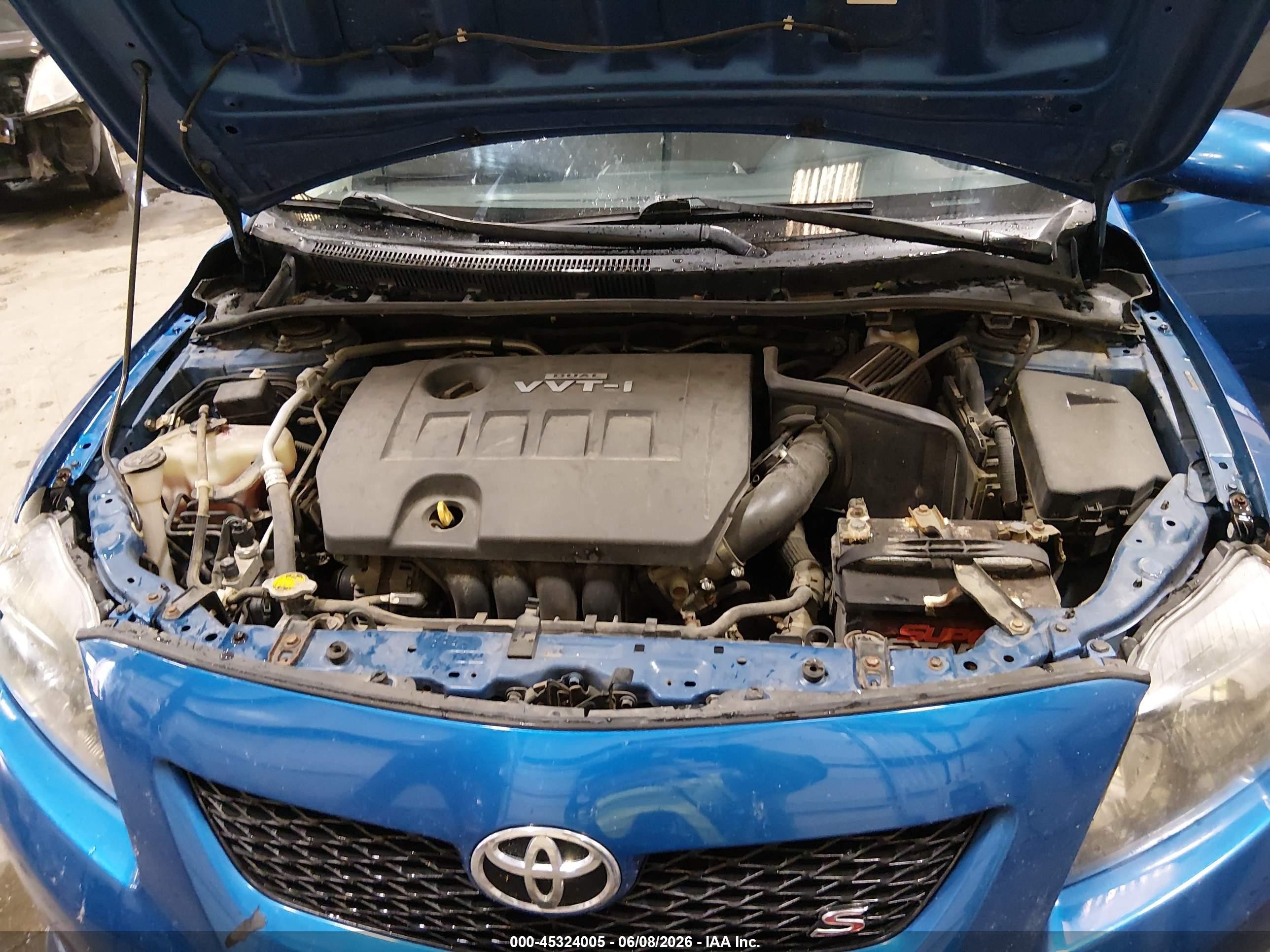2010 Toyota Corolla S Синий vin: 2T1BU4EE3AC439256