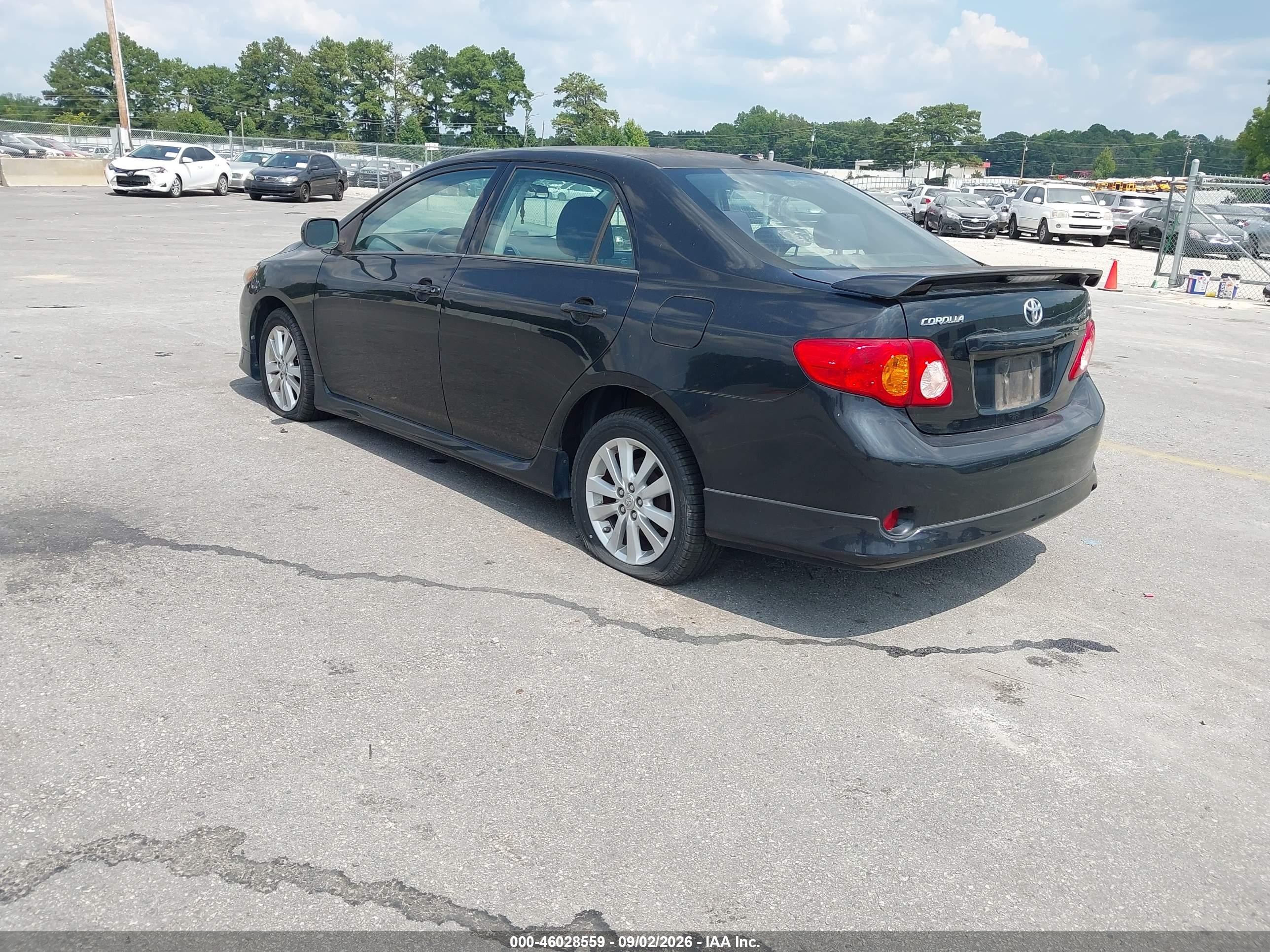 2010 Toyota Corolla S Black vin: 2T1BU4EE3AC445283