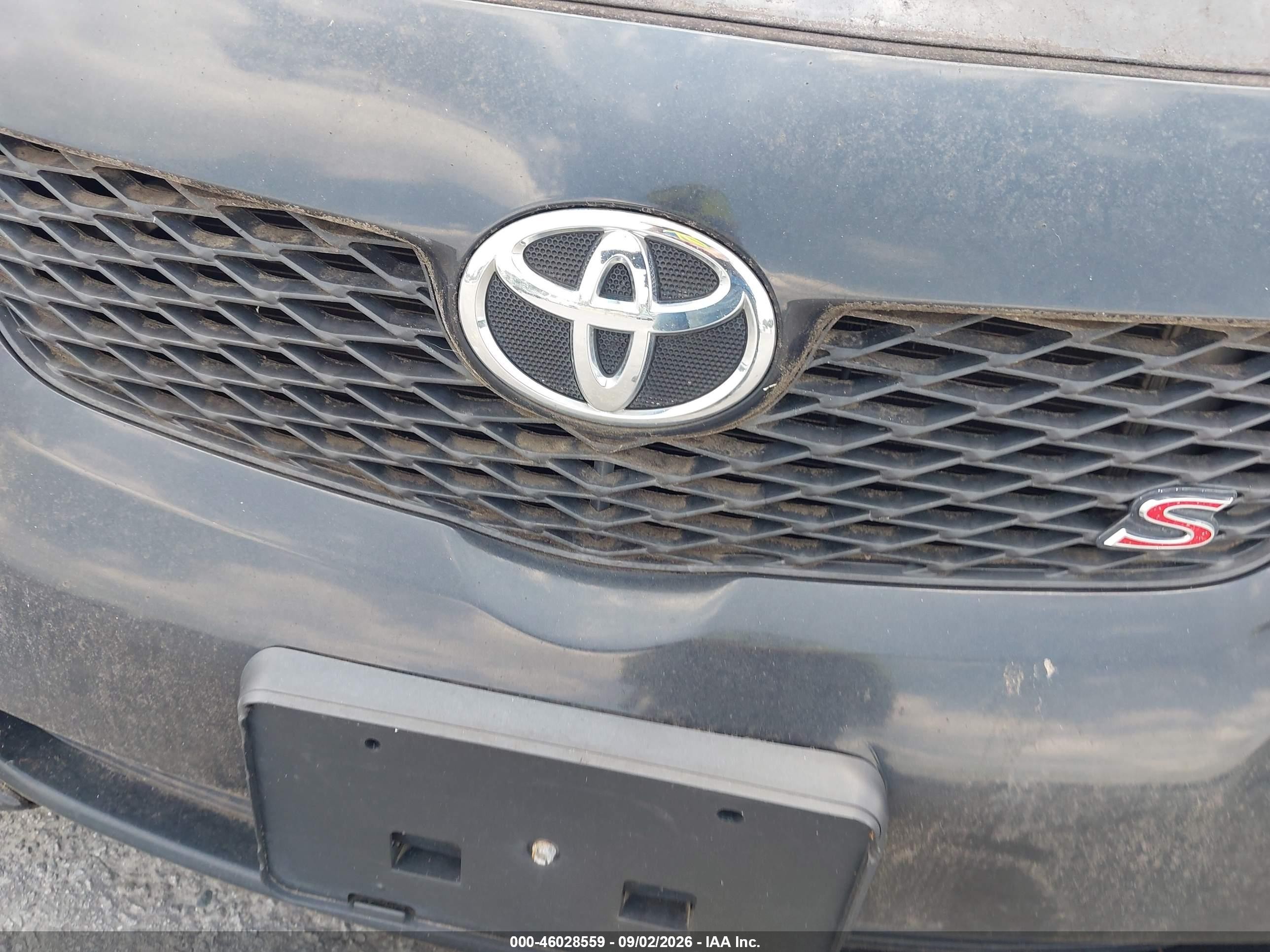 2010 Toyota Corolla S Black vin: 2T1BU4EE3AC445283