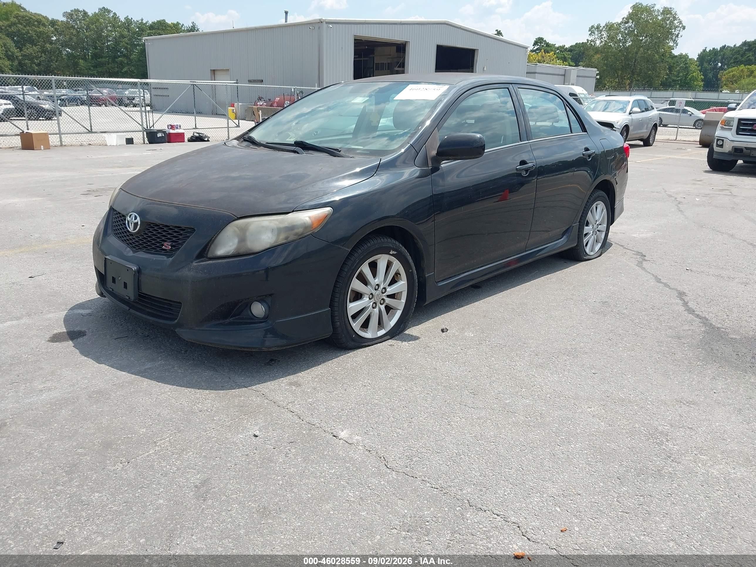 2010 Toyota Corolla S Black vin: 2T1BU4EE3AC445283