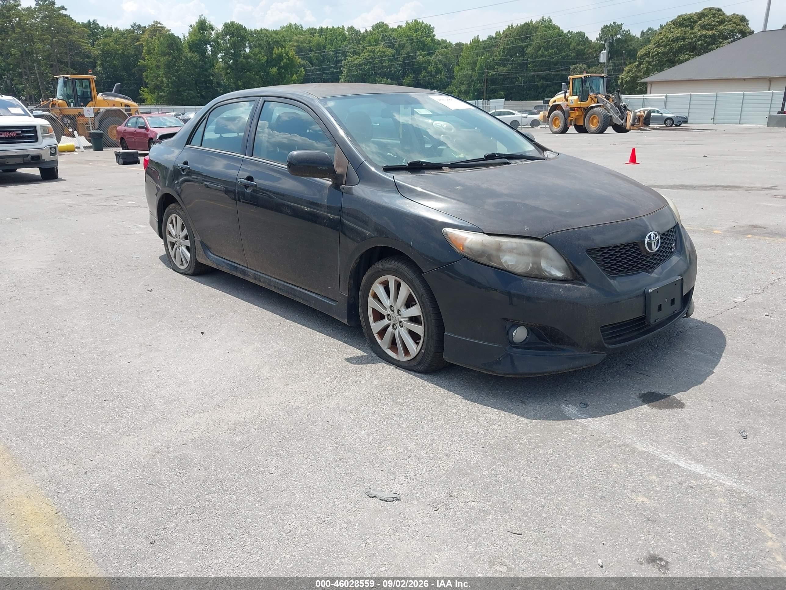 2010 Toyota Corolla S Black vin: 2T1BU4EE3AC445283
