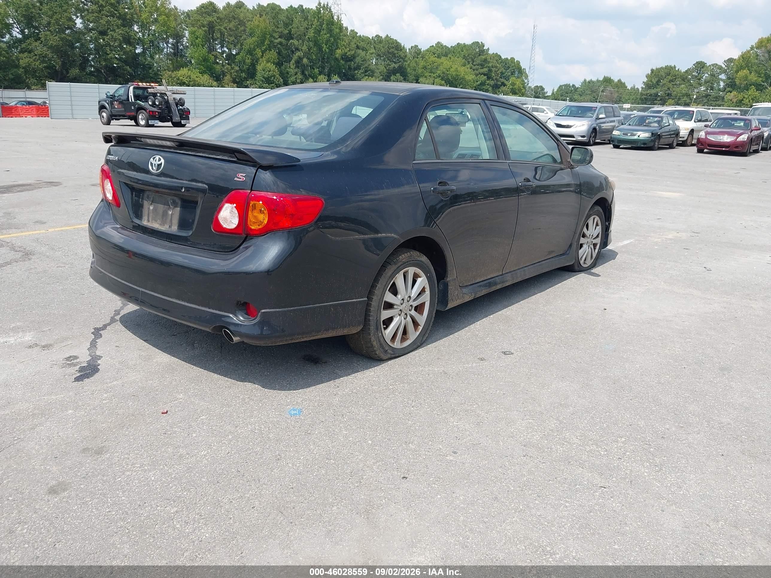 2010 Toyota Corolla S Black vin: 2T1BU4EE3AC445283