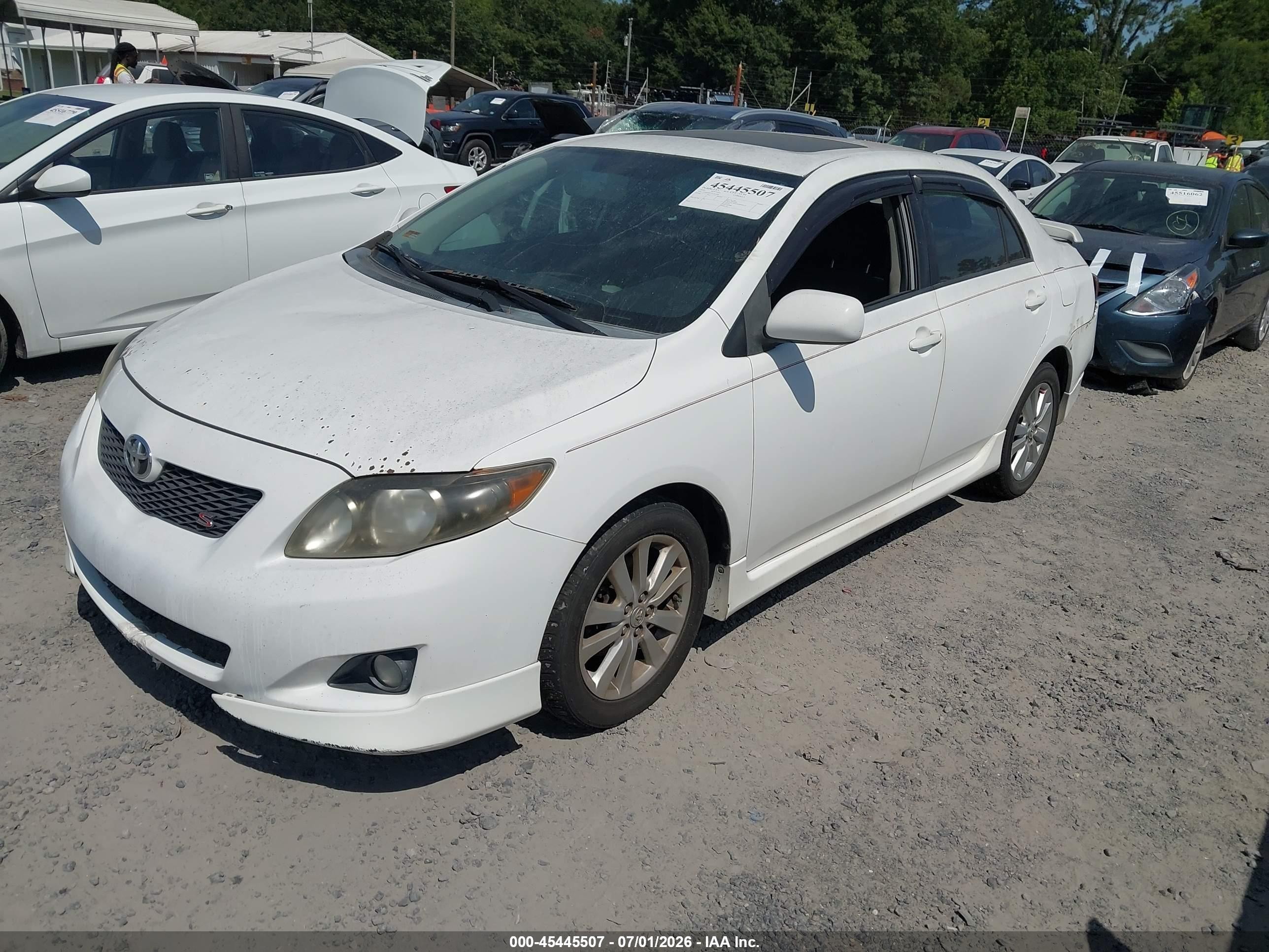 2010 Toyota Corolla S White vin: 2T1BU4EE3AC454209