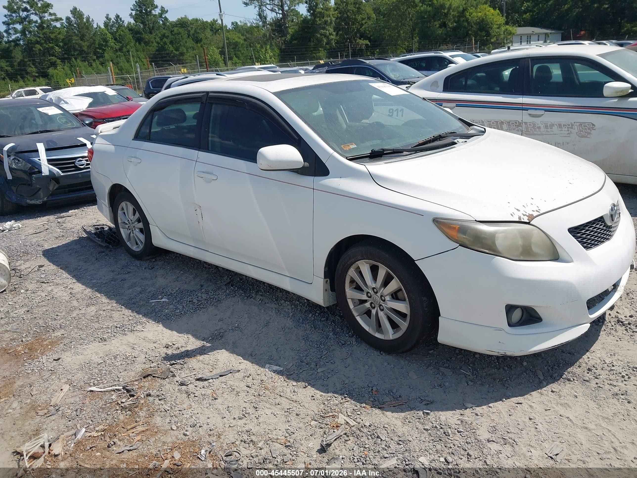 2010 Toyota Corolla S White vin: 2T1BU4EE3AC454209