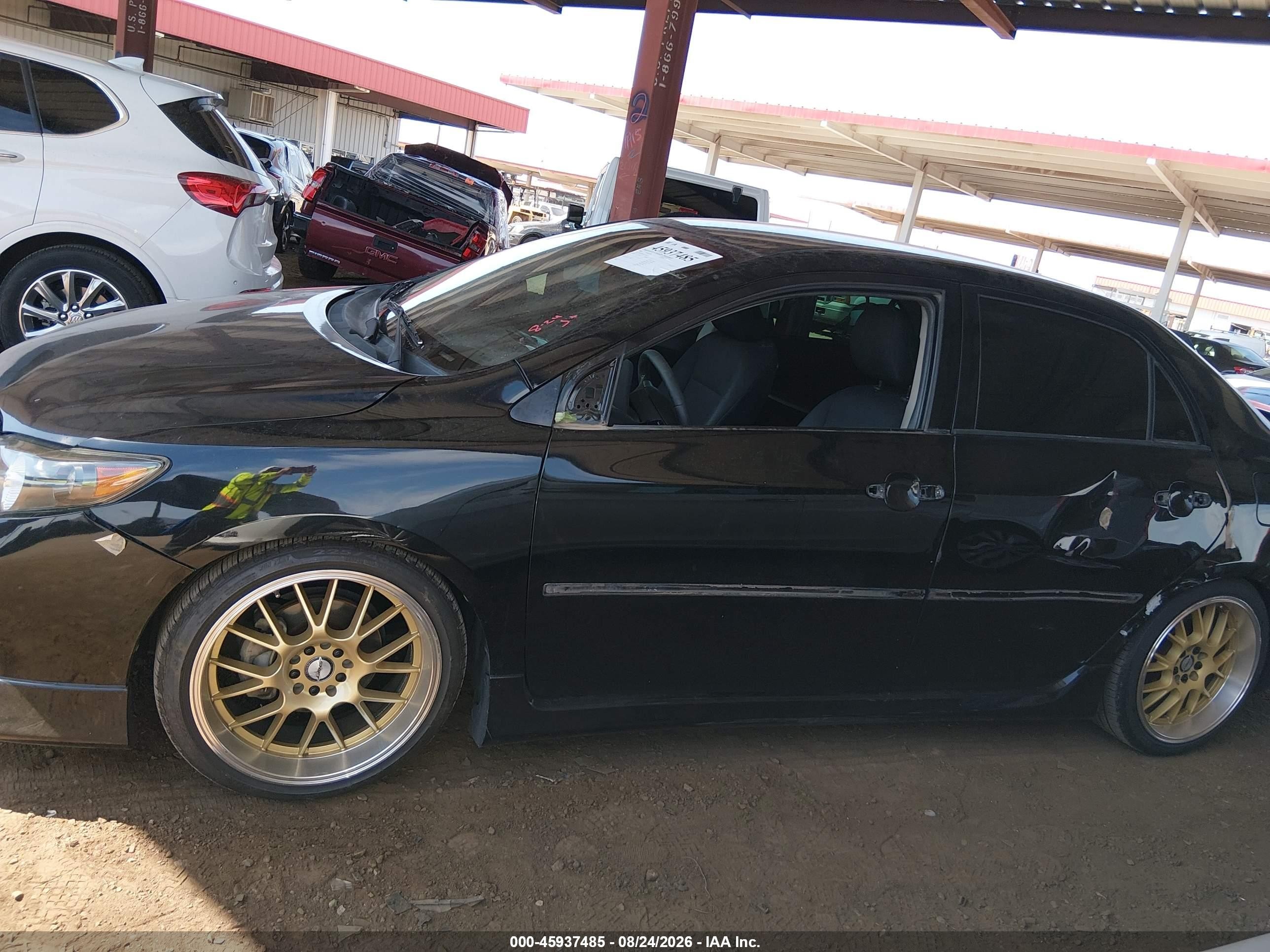 2010 Toyota Corolla S Black vin: 2T1BU4EE3AC454677