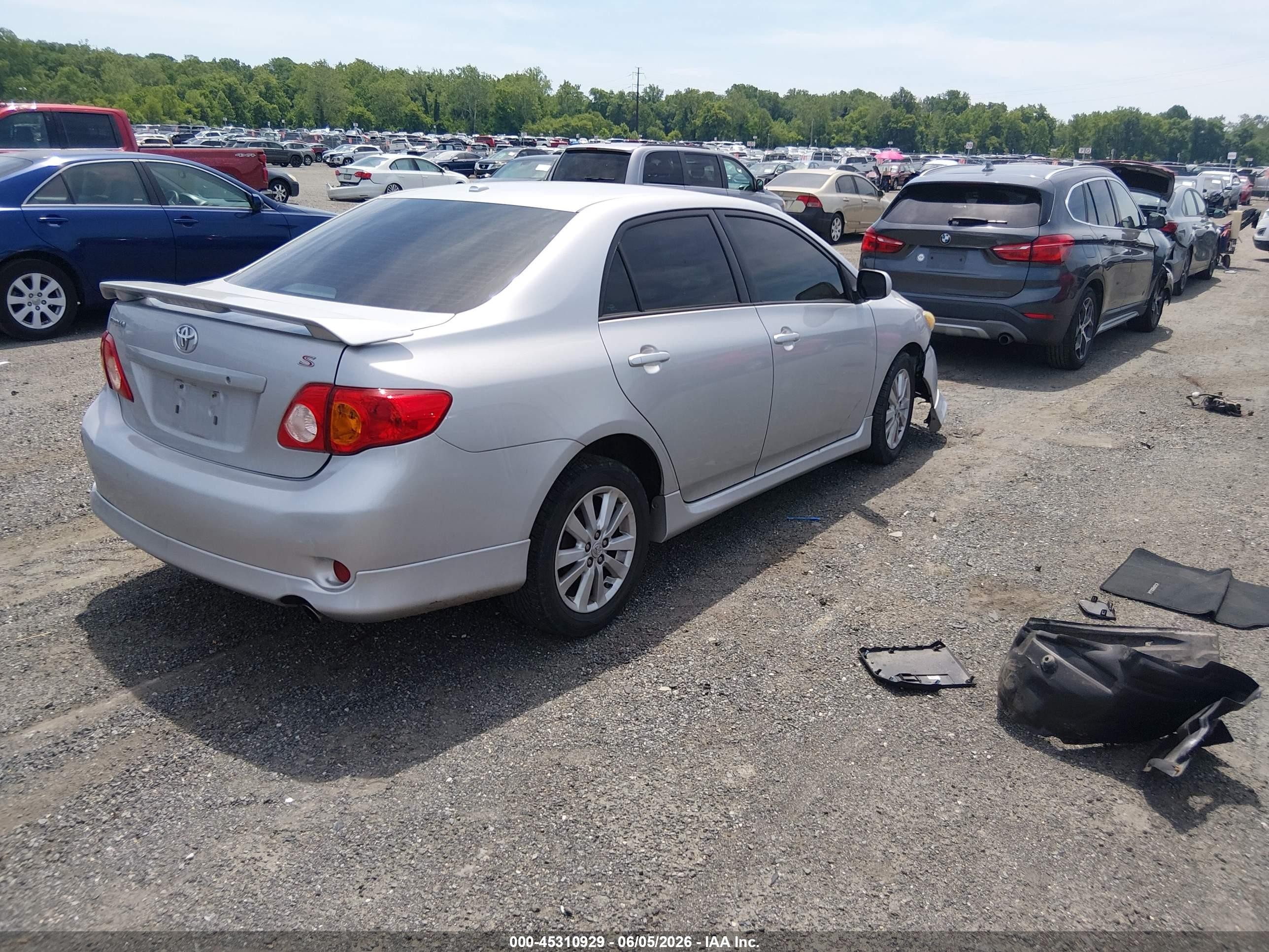 2010 Toyota Corolla S Gray vin: 2T1BU4EE3AC464383